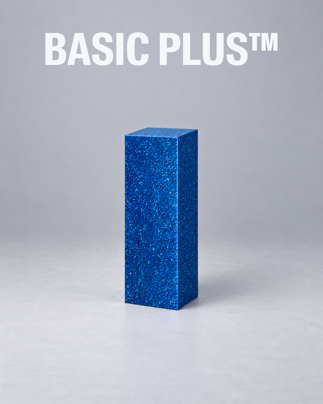 Blue Glitter Acrylic Display Plinth