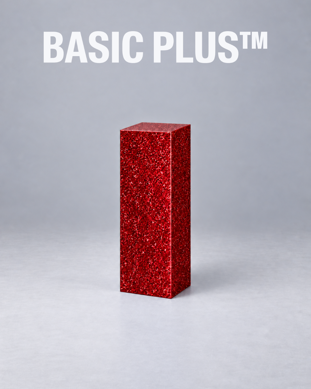 Red Glitter Acrylic Display Plinth