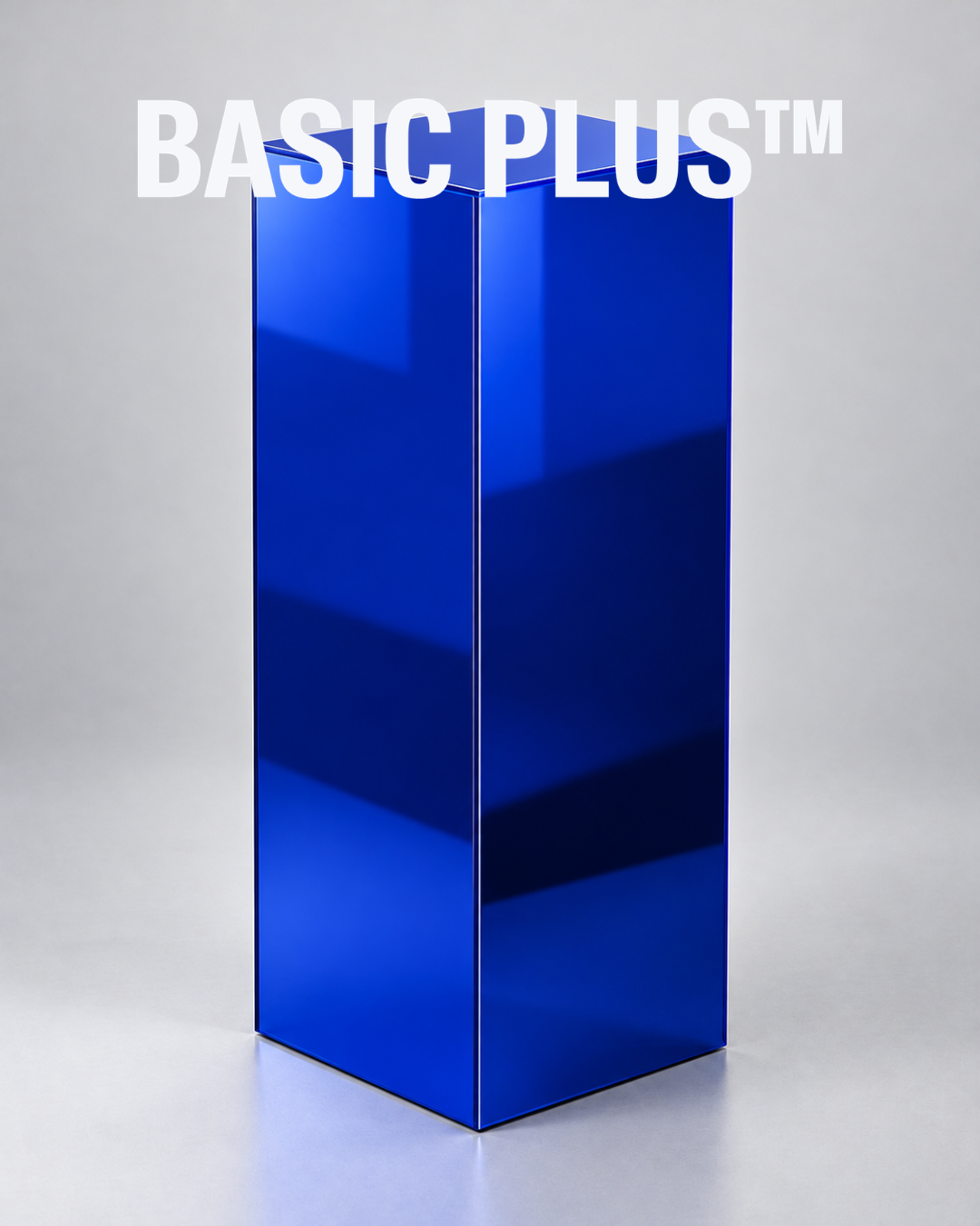 Blue Mirror Acrylic Display Plinth