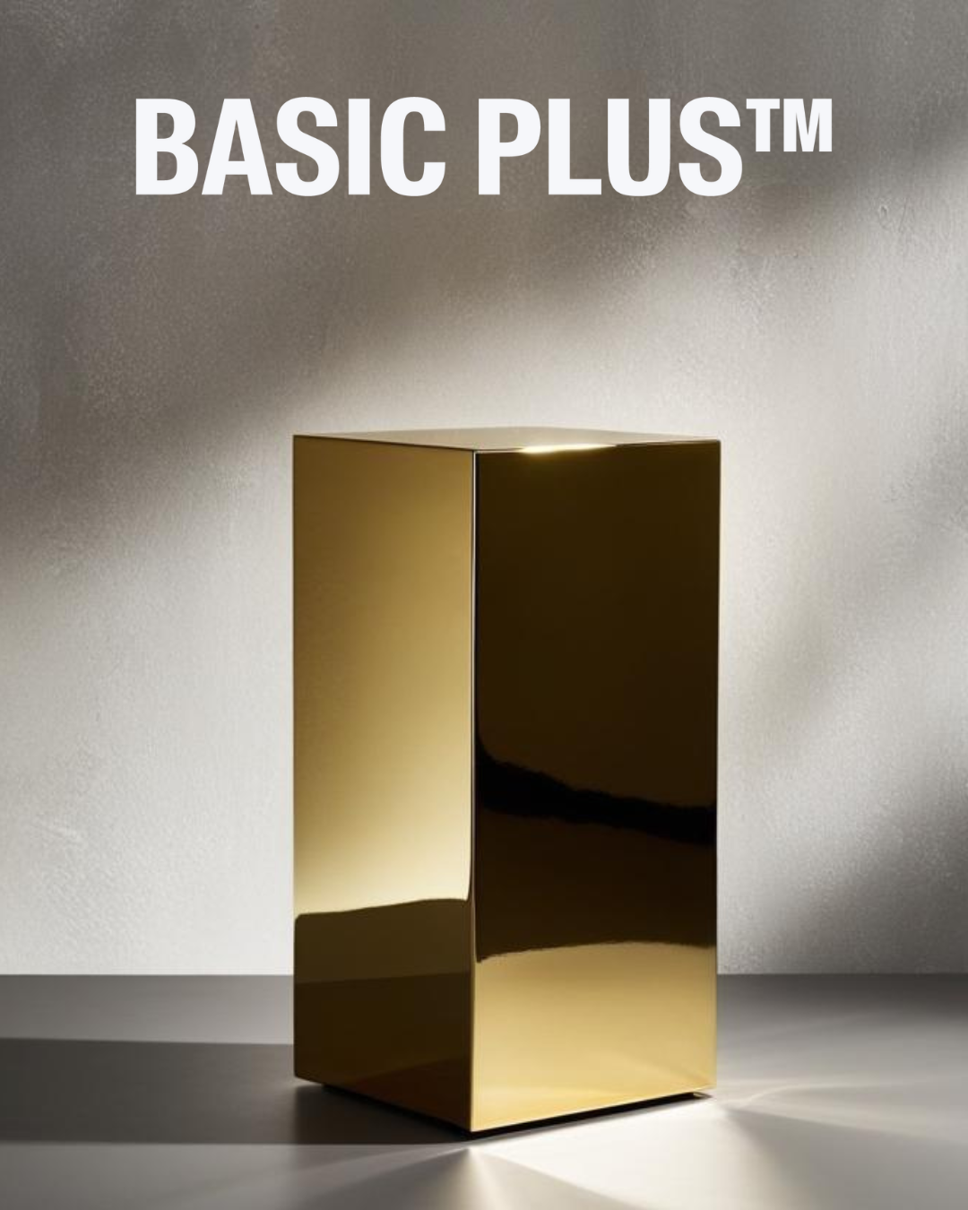 Gold Mirror Acrylic Display Plinth