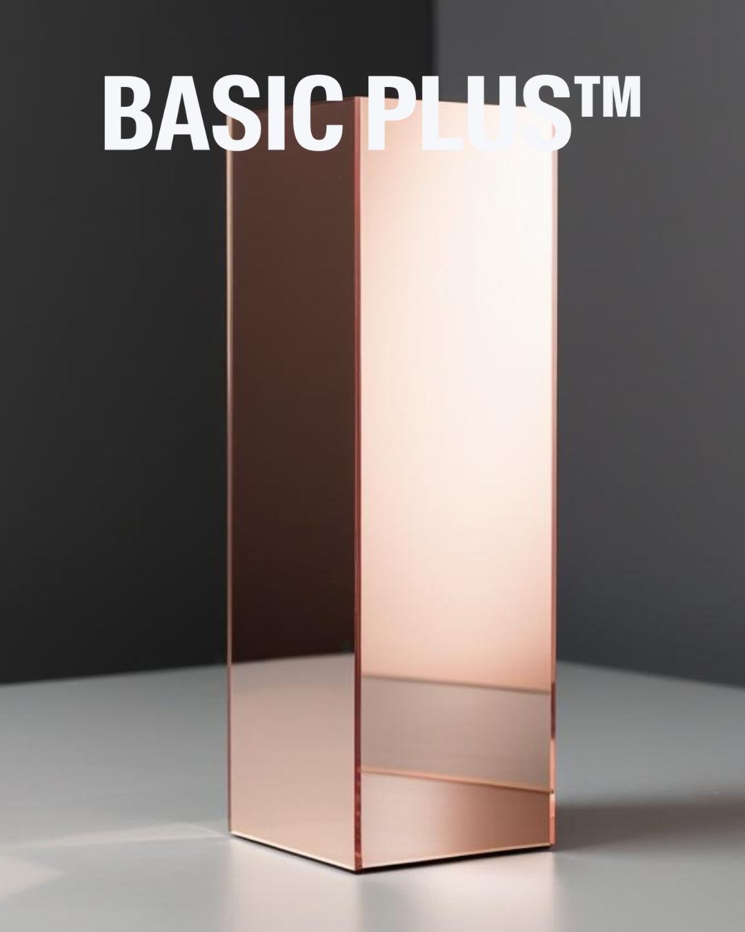 Rose Gold Mirror Acrylic Display Plinth