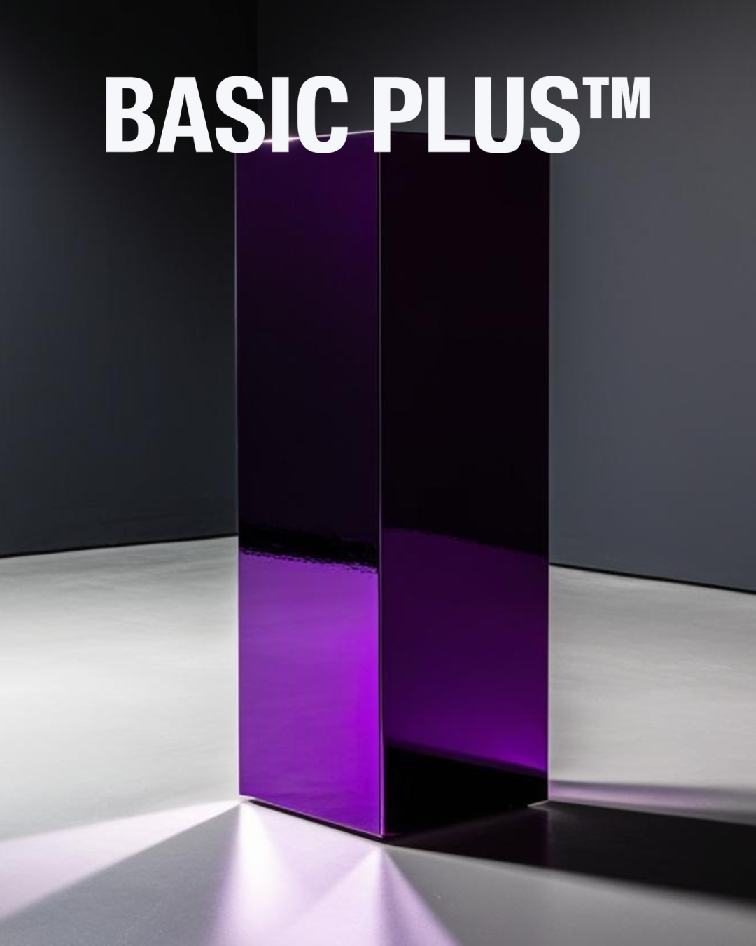 Purple Mirror Acrylic Display Plinth