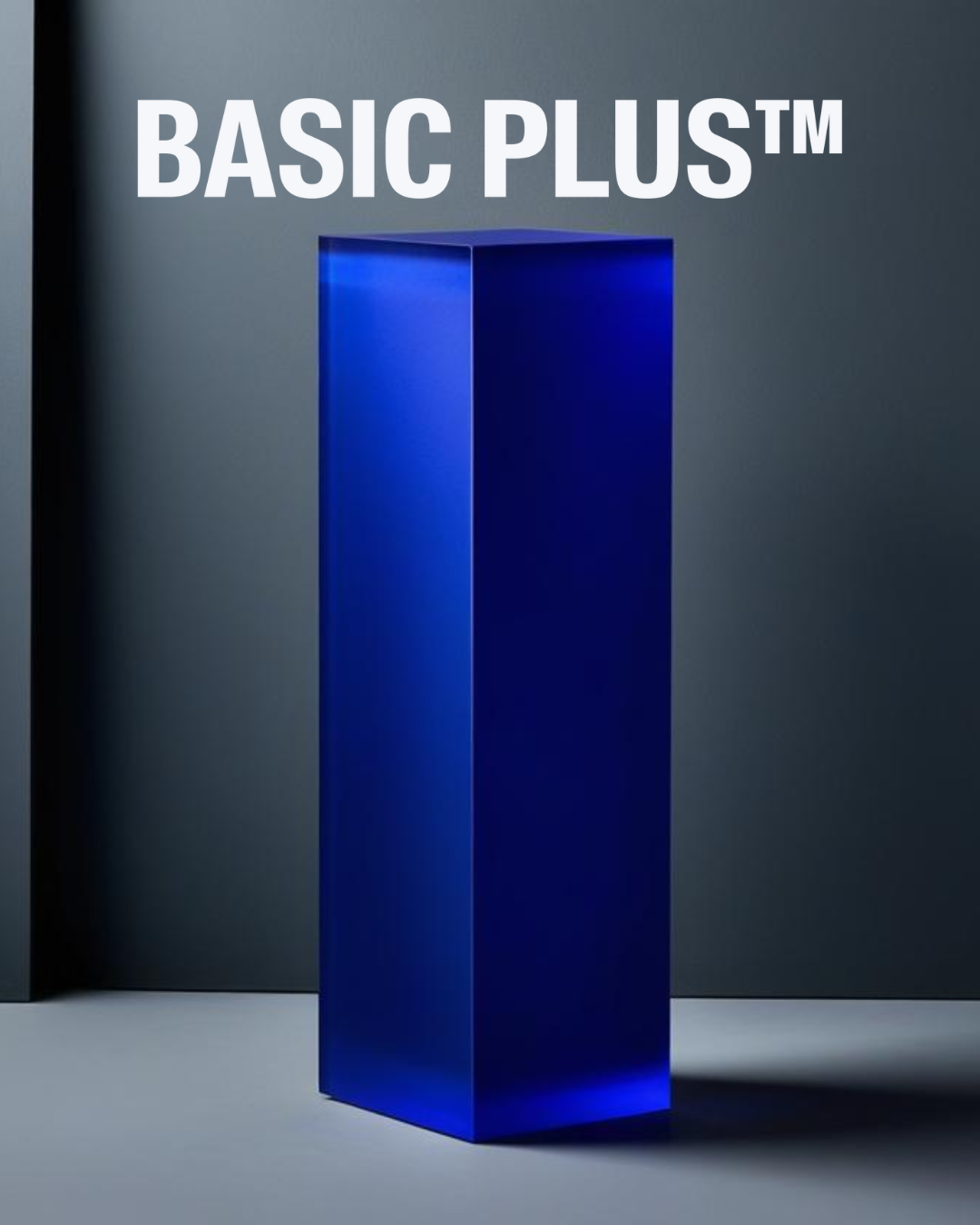 Frosted Dark Blue Acrylic Display Plinth