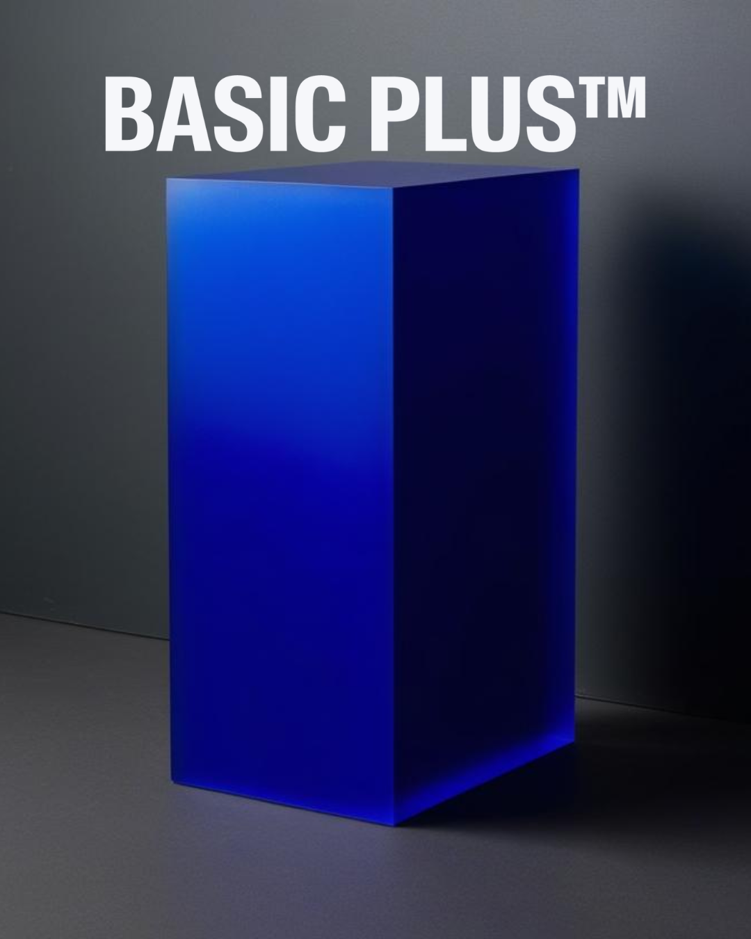 Frosted Dark Blue Acrylic Display Plinth