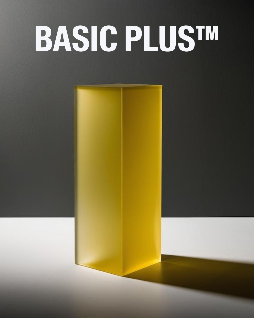 Frosted Yellow Acrylic Display Plinth