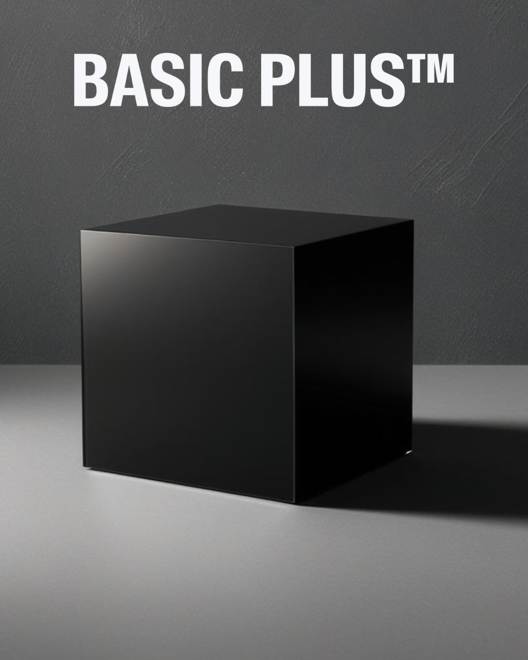 Matte Black Acrylic Display Cube