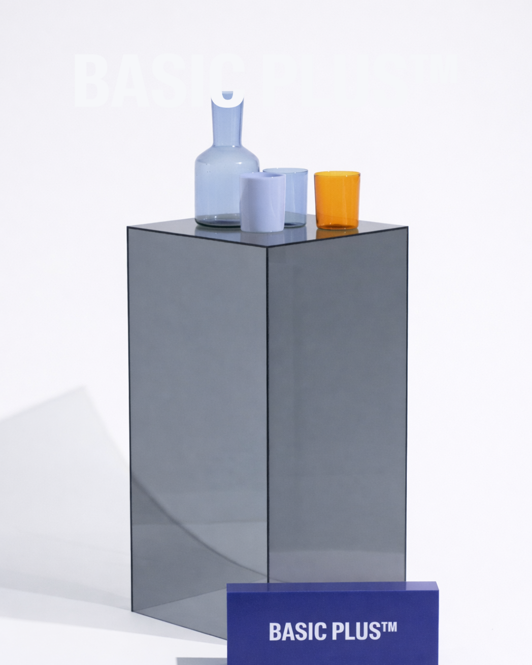 Black Smoke Mirror Acrylic Display Plinth