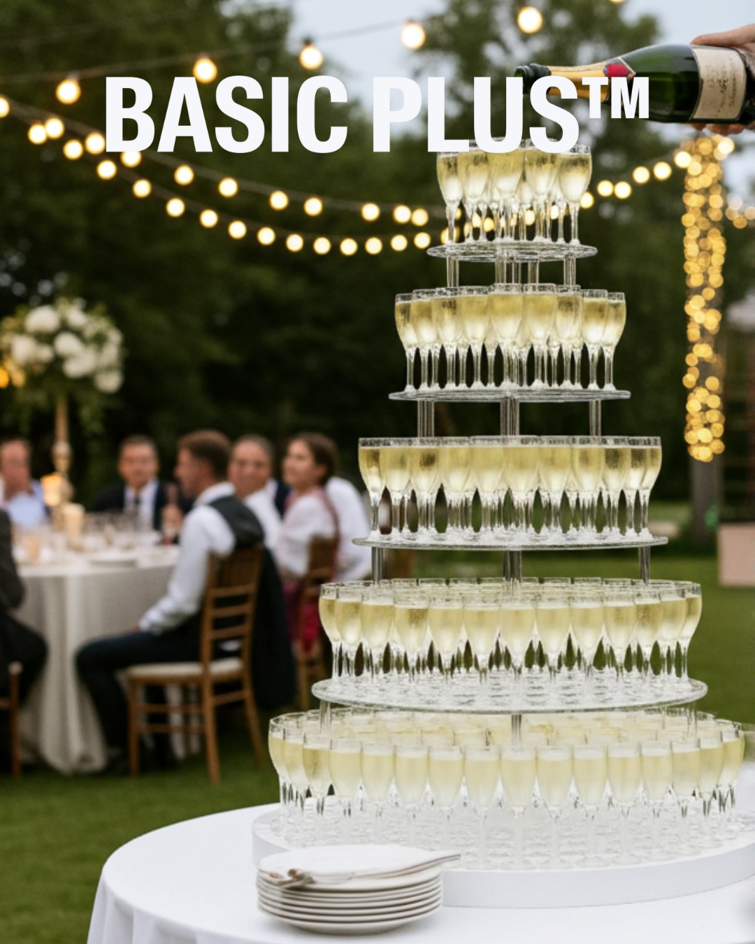 Acrylic Tiered Champagne Tower Basic Plus