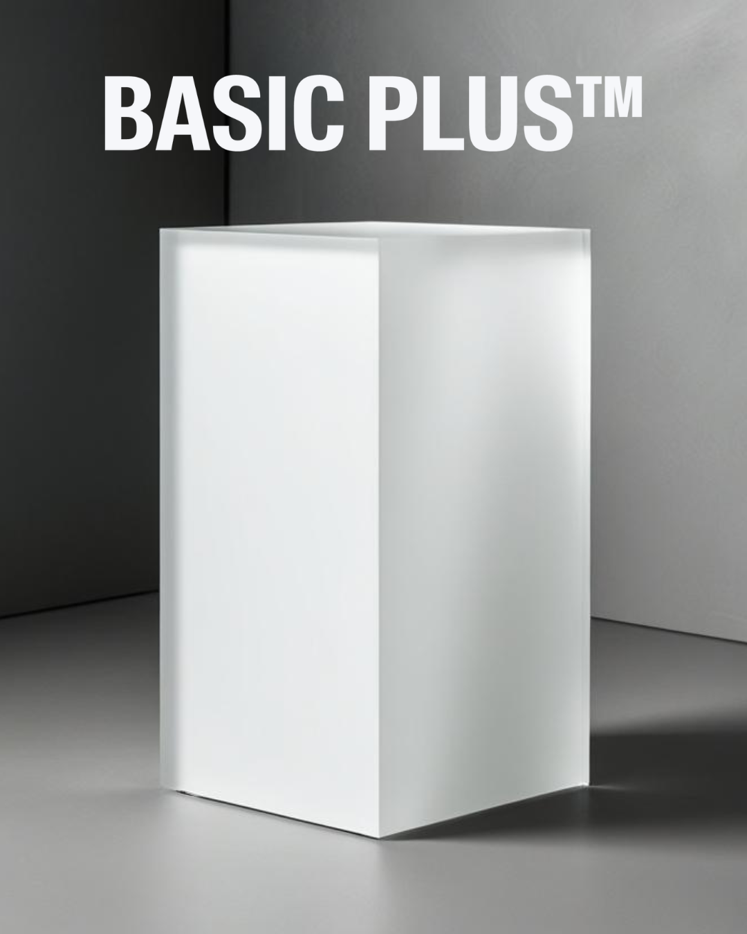 Satin Clear Acrylic Display Plinth