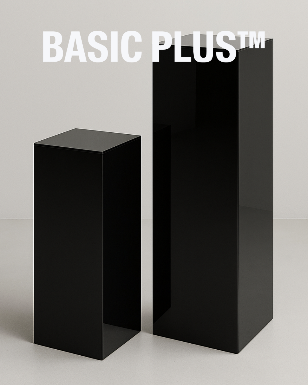 Black Acrylic Display Plinth Set