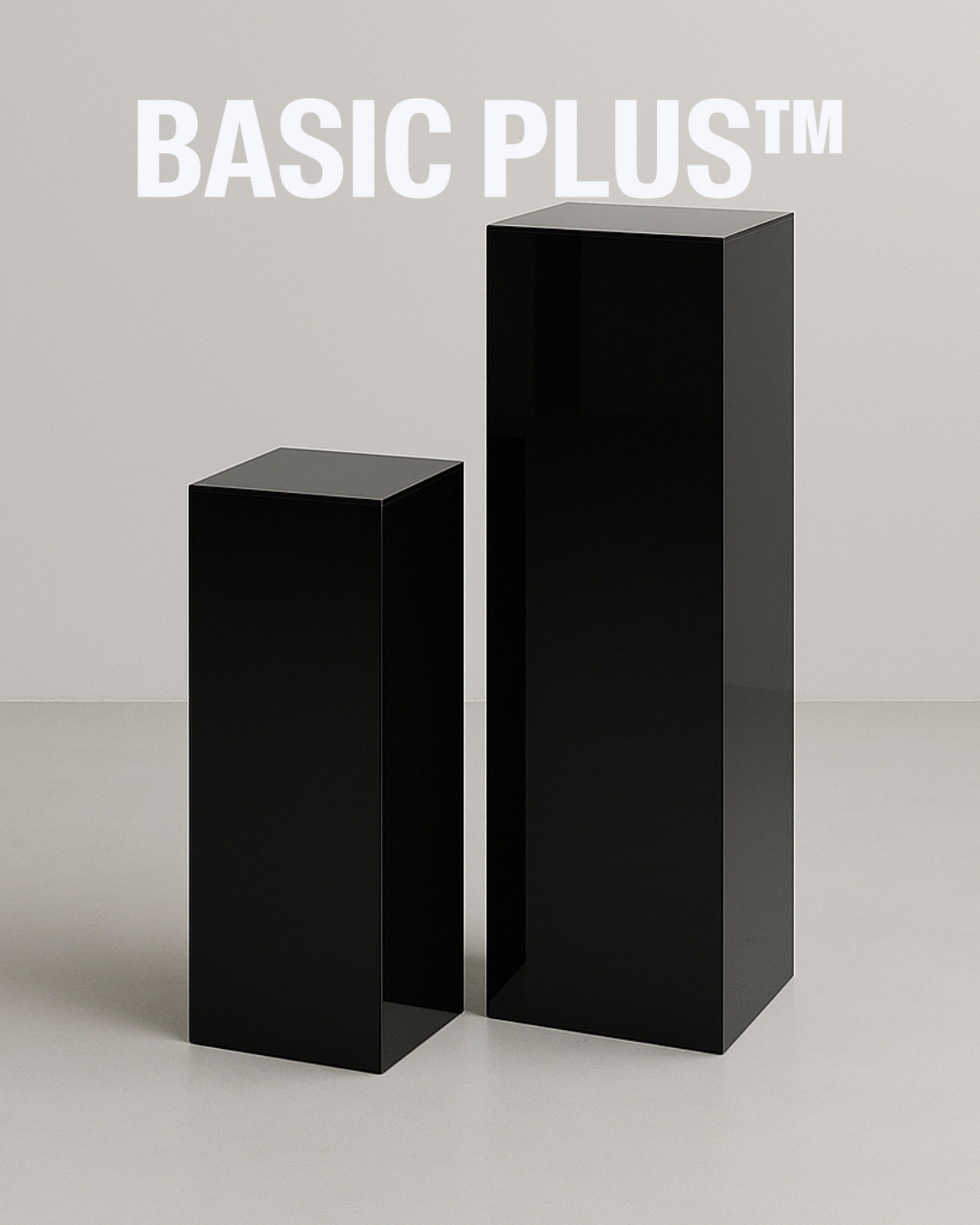 Black Acrylic Display Plinth Set