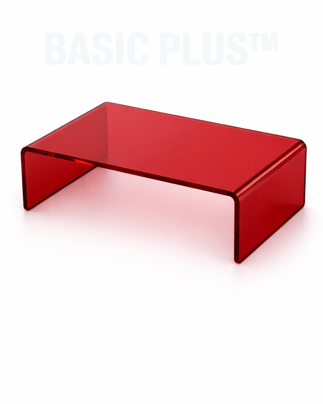 Translucent Riser Transparent Red Acrylic Display Riser – Basic Plus