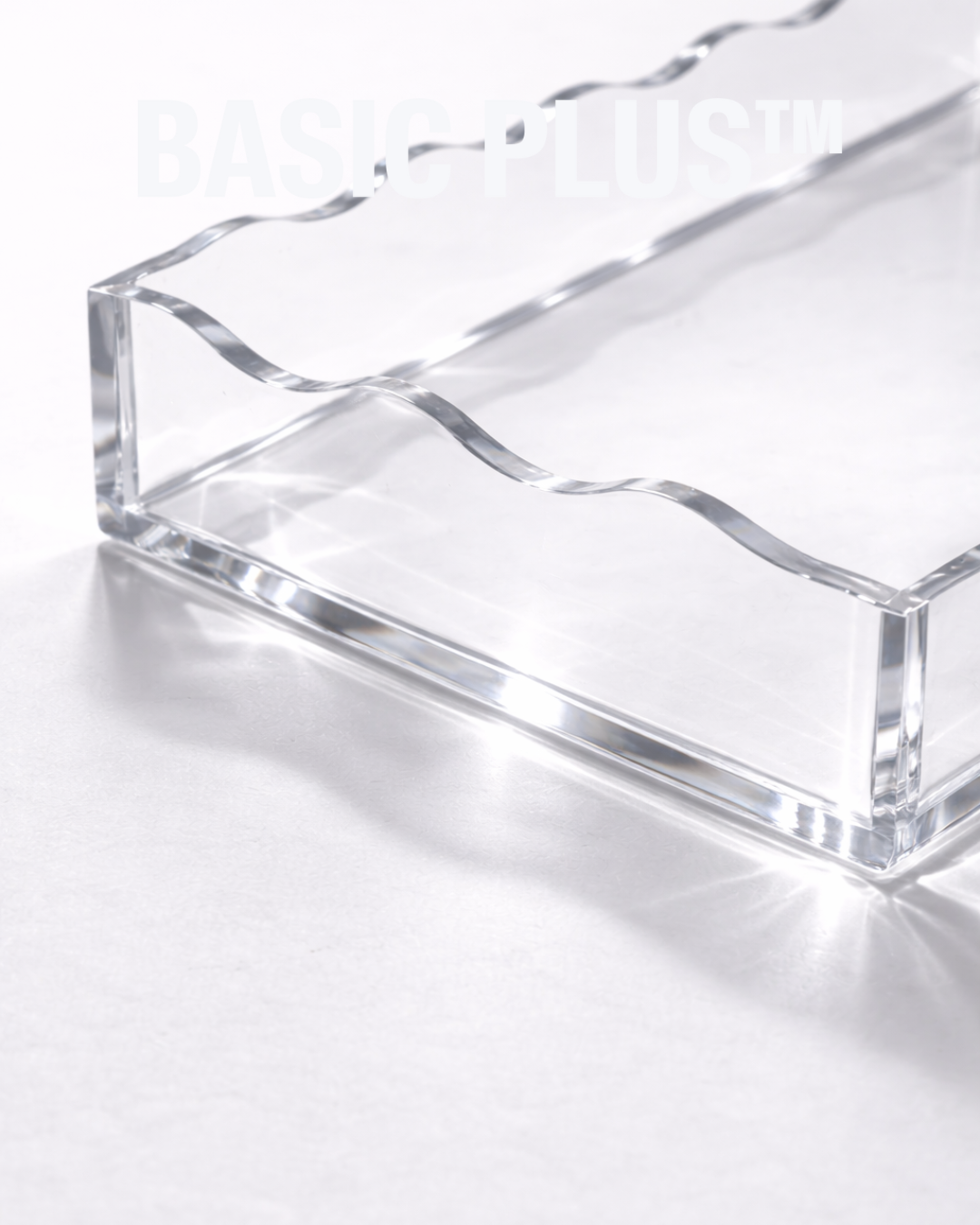 Scalloped Edge Clear Acrylic Serving Tray