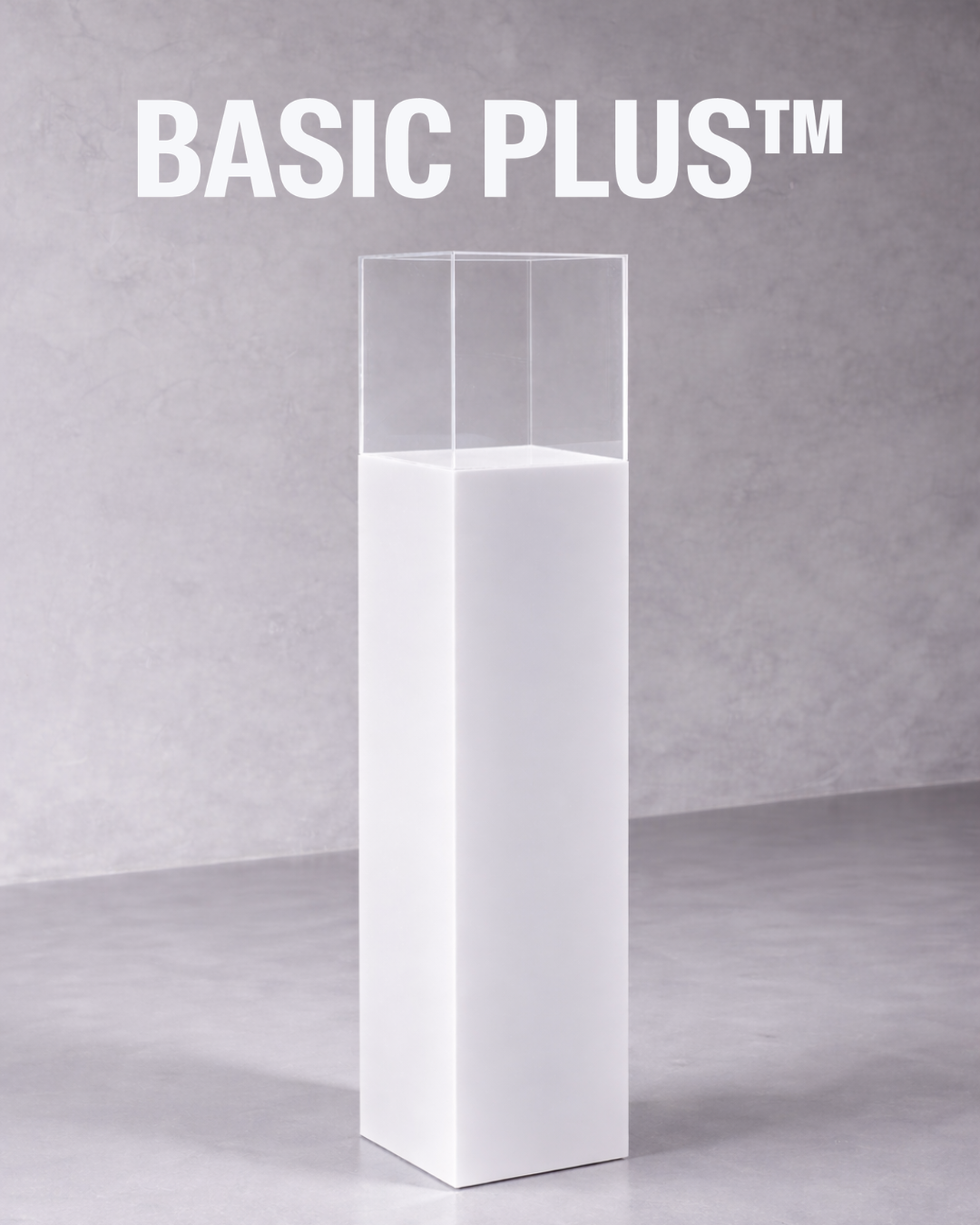 Frosted Ice Acrylic Display Plinth with Clear Cover