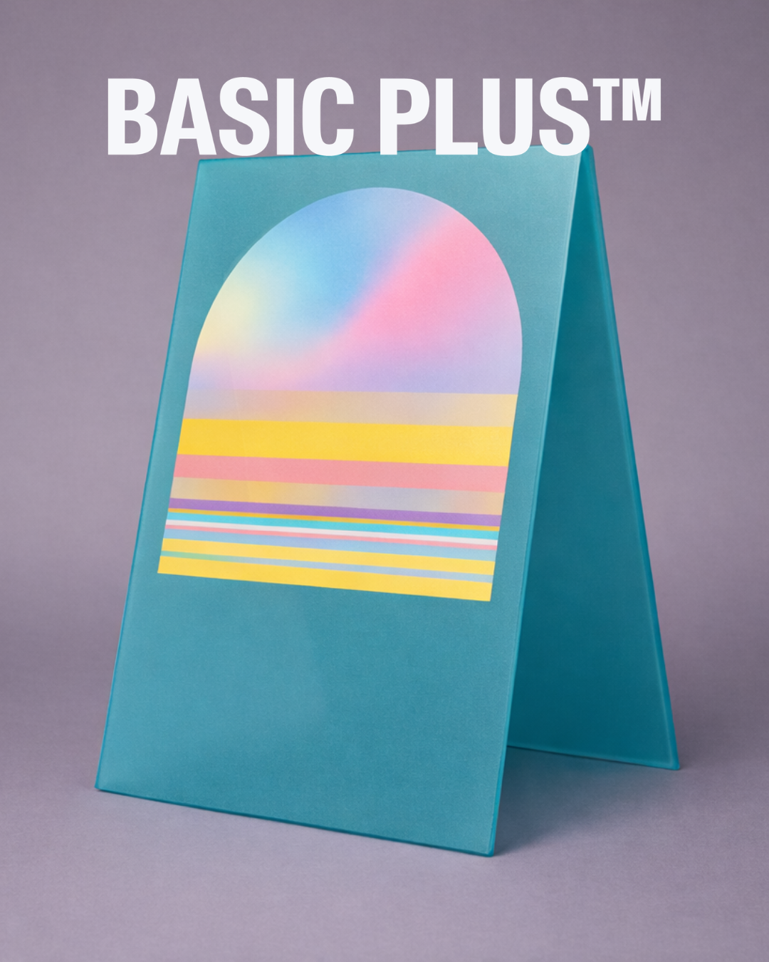 Lagoon Blue Frosted Acrylic Folded A-Frame Sign