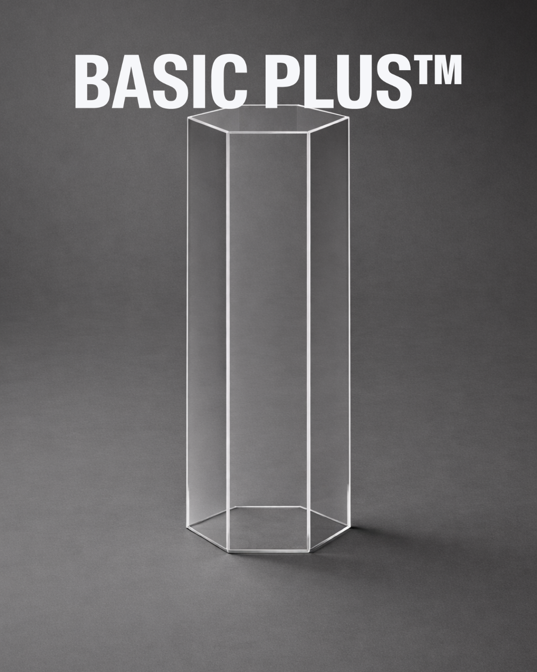 Clear Acrylic Hexagonal Display Plinth