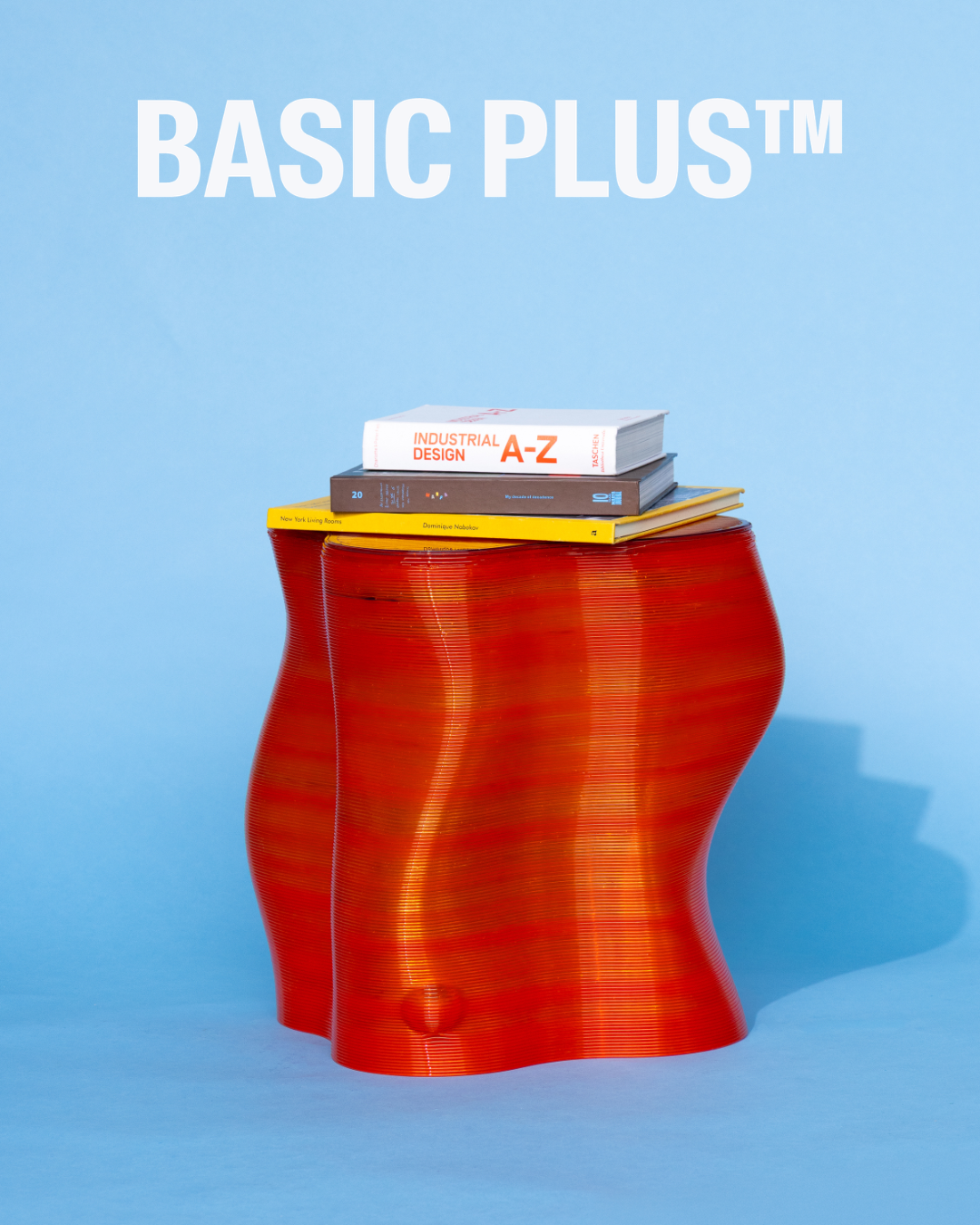 Orange Tiger Stripes Stool
