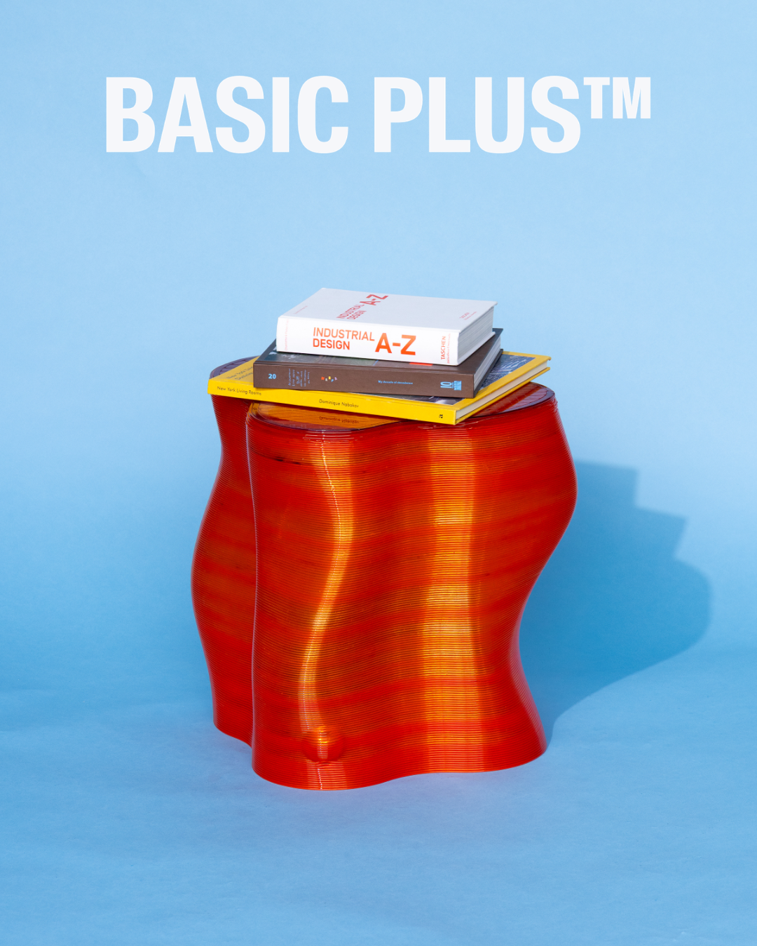 Orange Tiger Stripes Stool