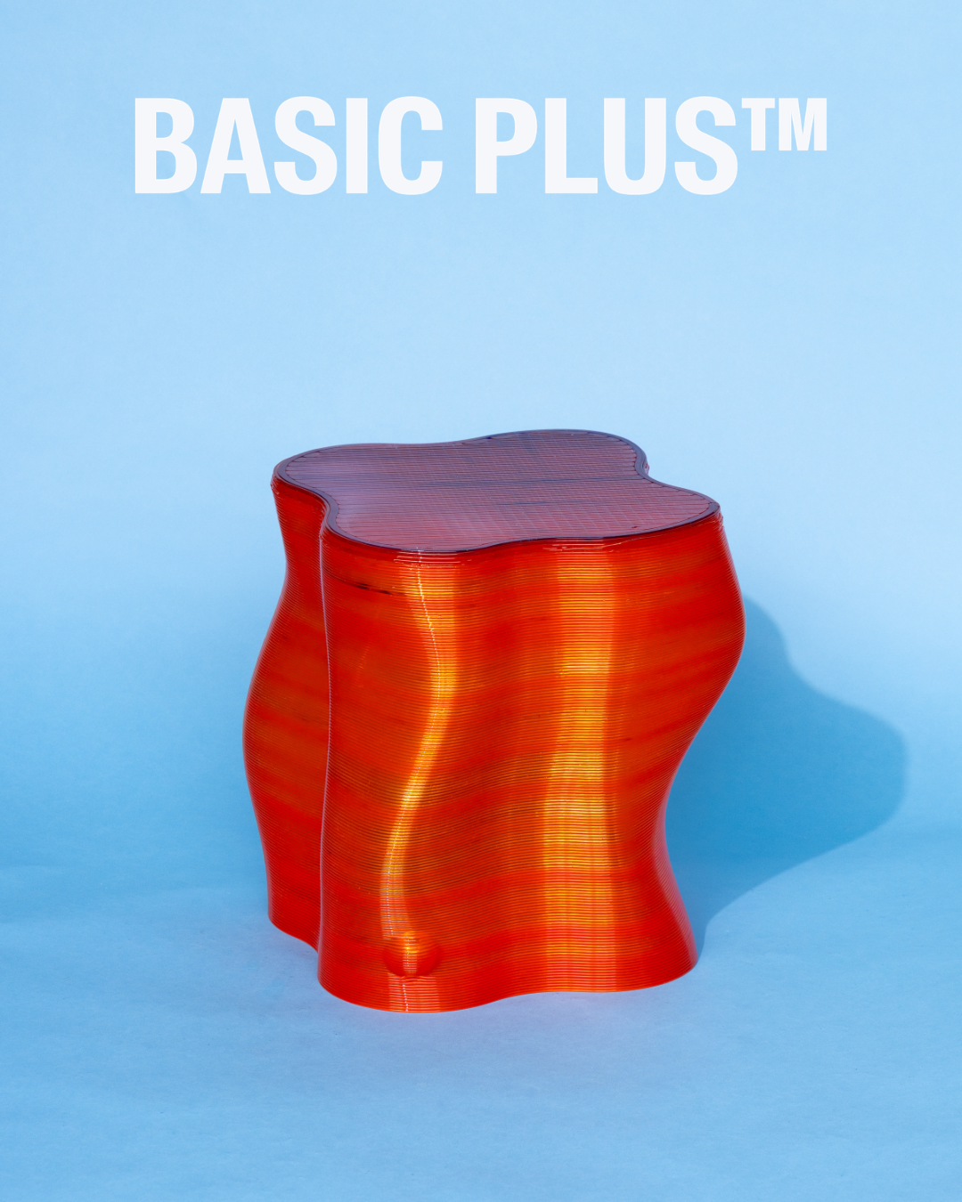 Orange Tiger Stripes Stool