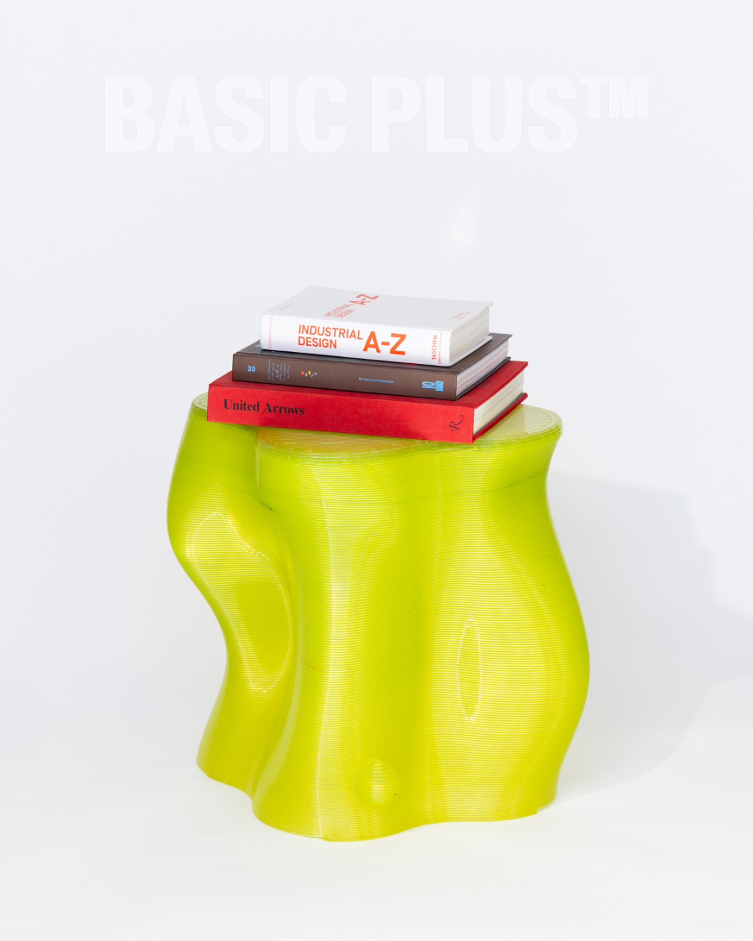 Lime Green Tiger Stripes Stool