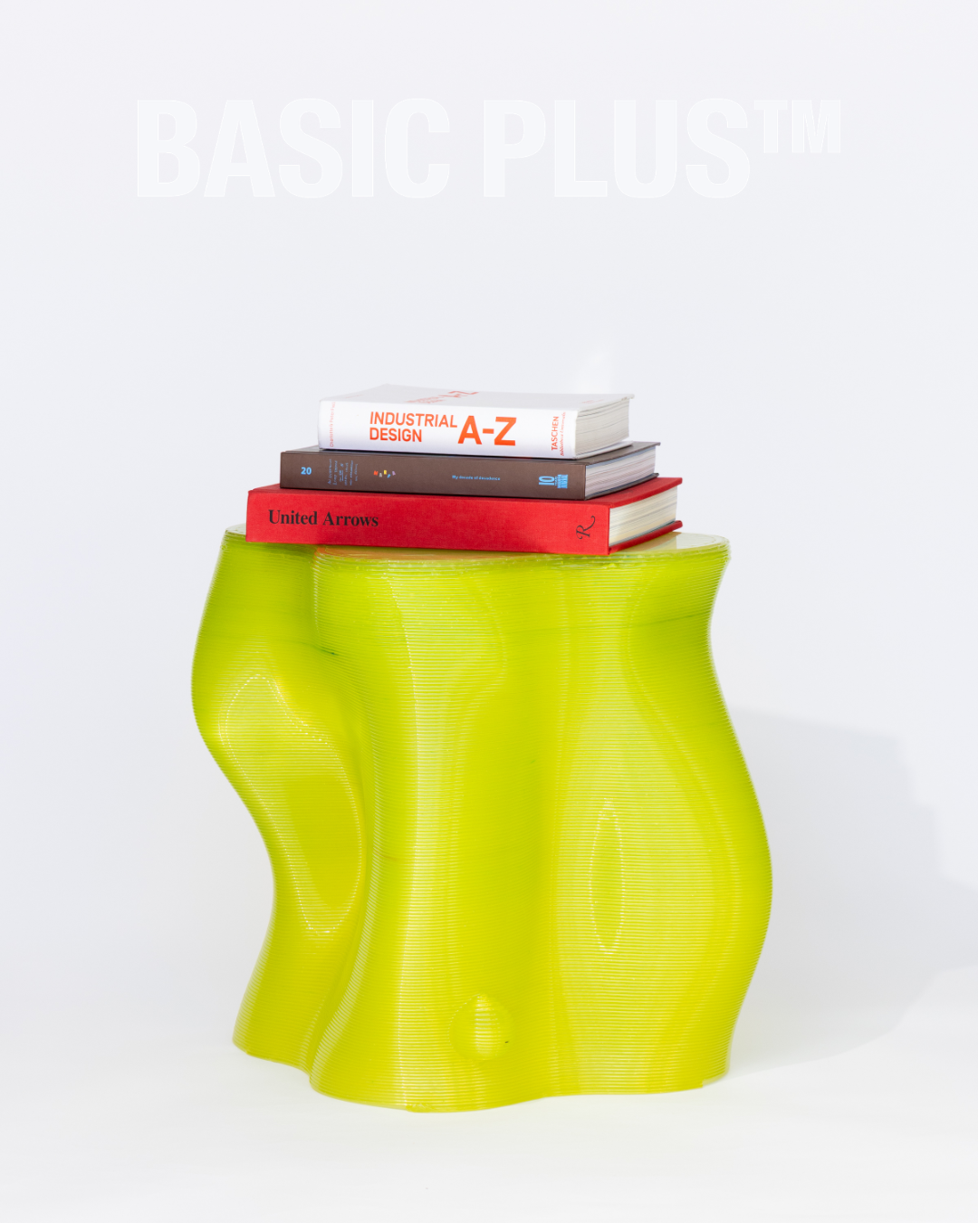 Lime Green Tiger Stripes Stool