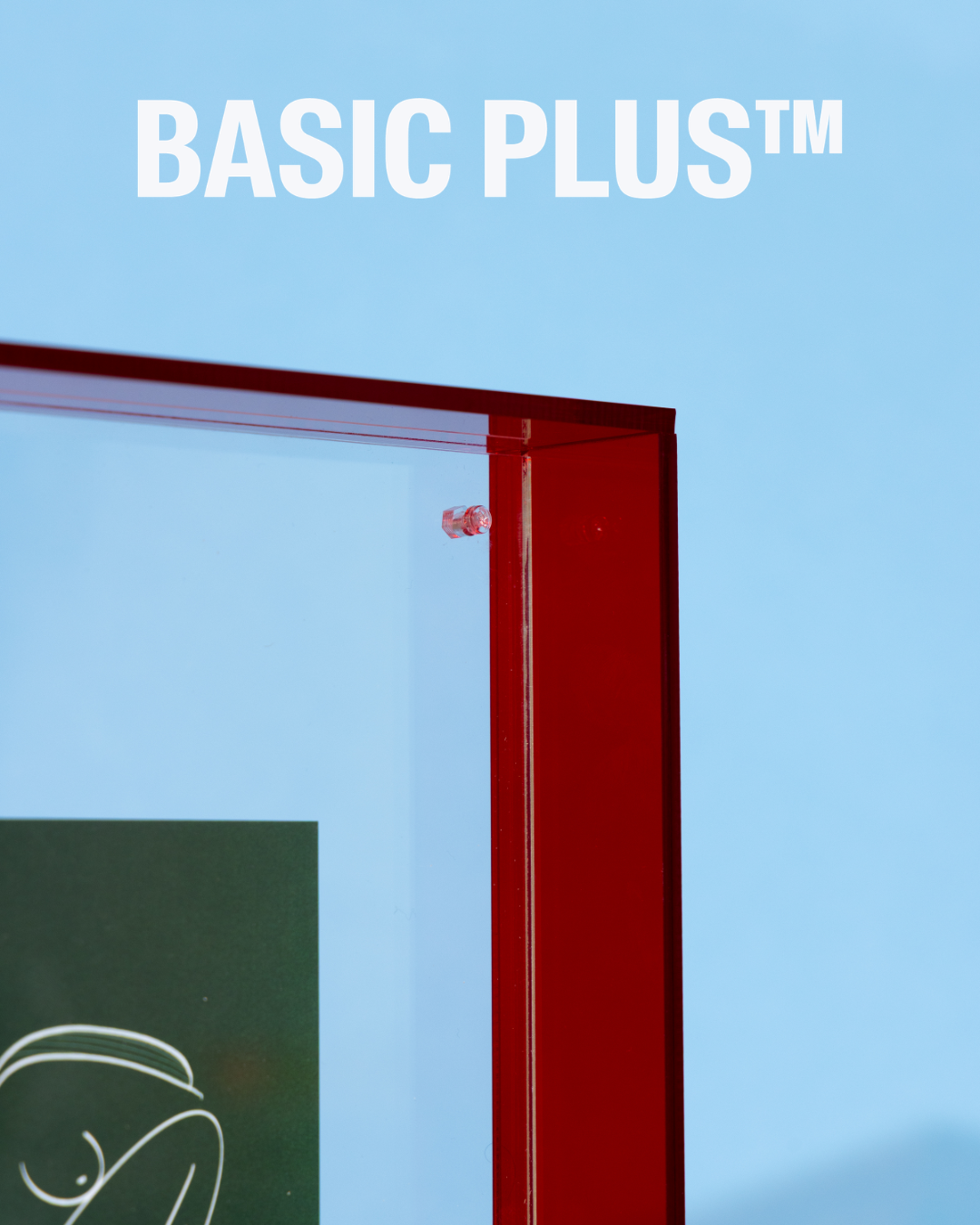 Transparent Red Acrylic Molly Frame