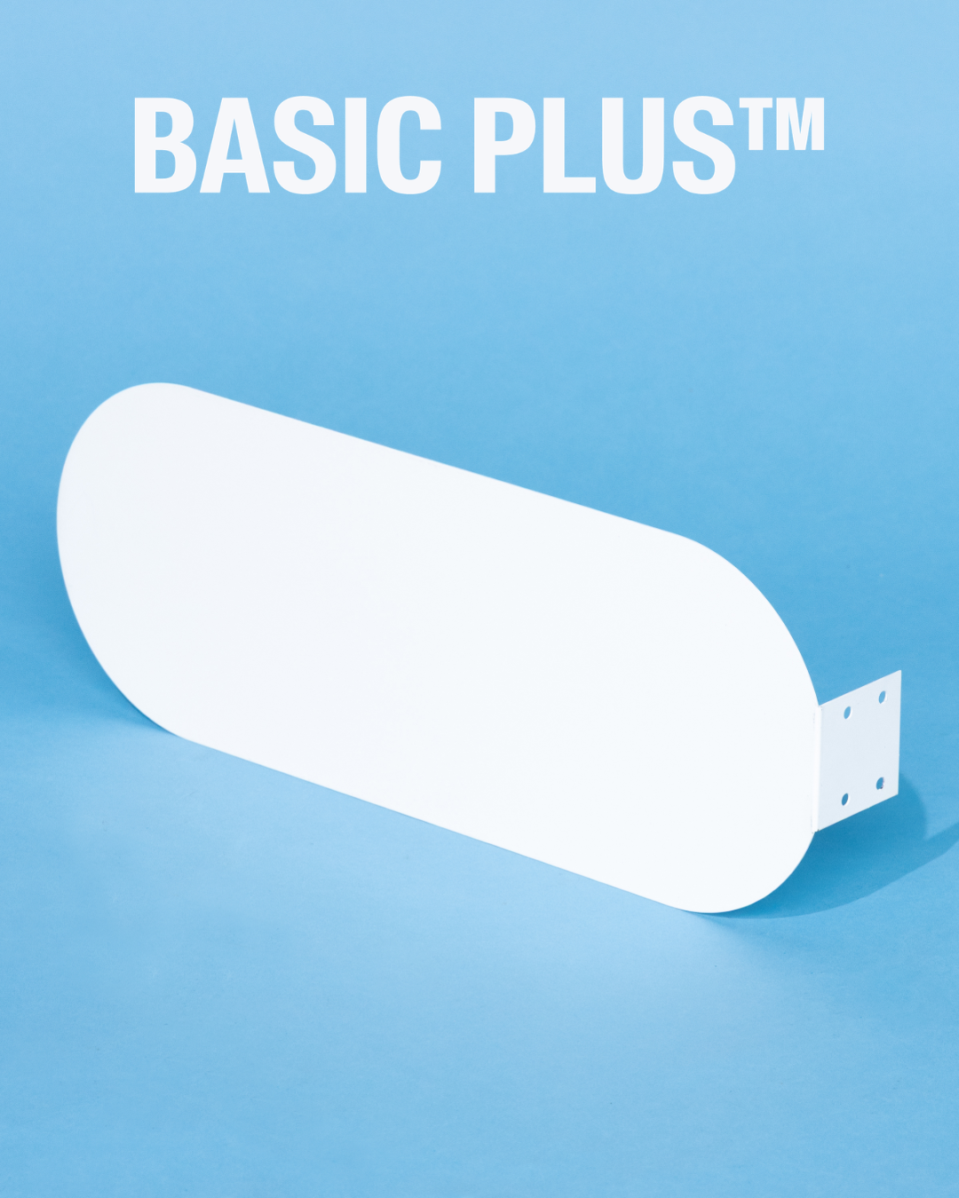 White Metal Blade Wall Sign – Pill Shape
