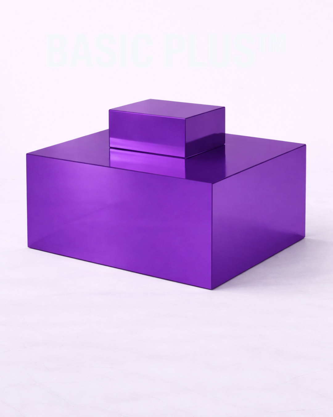 Modular Acrylic Purple Mirror Tier Display System