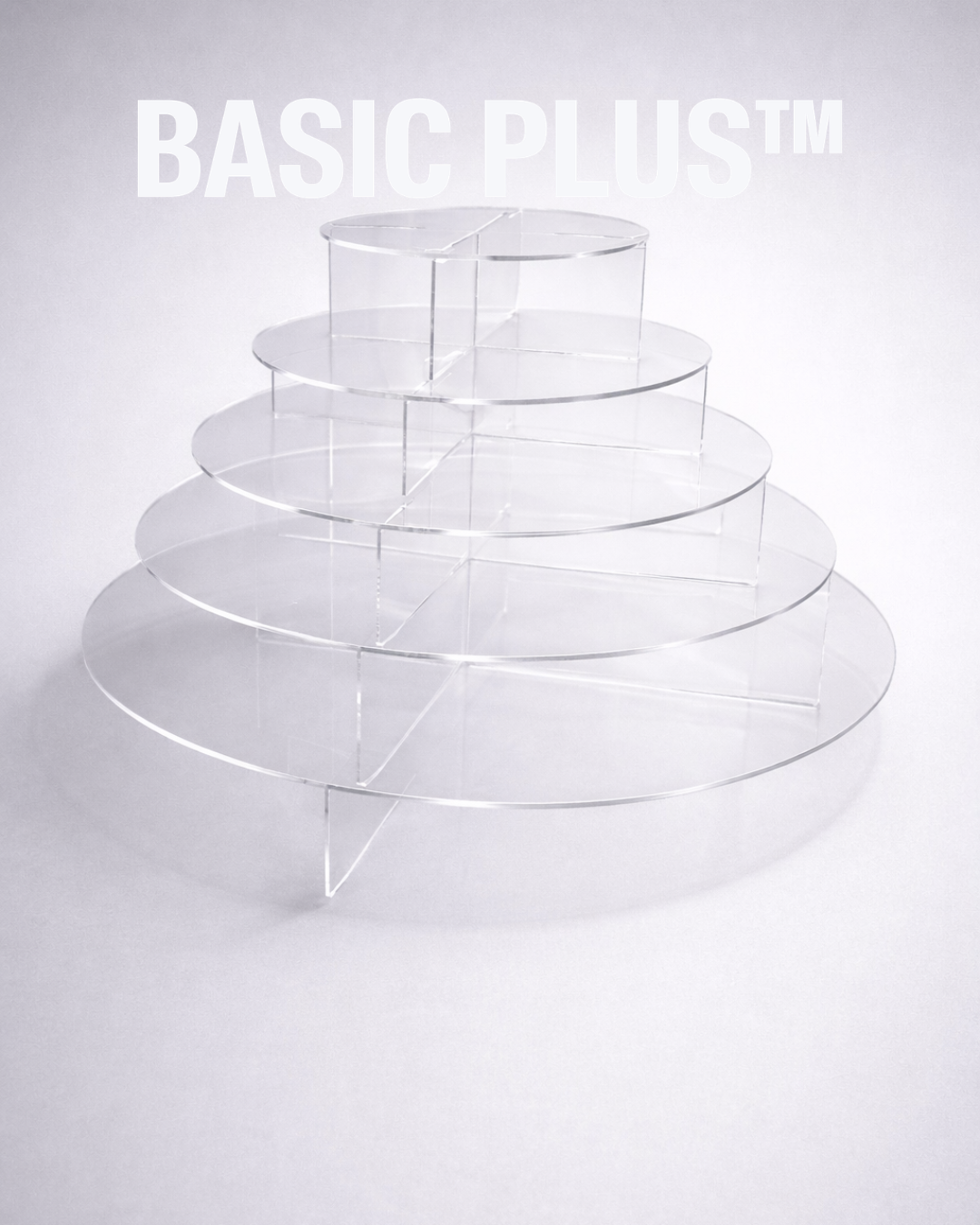 Clear Acrylic 5-tier Round Display Shelf