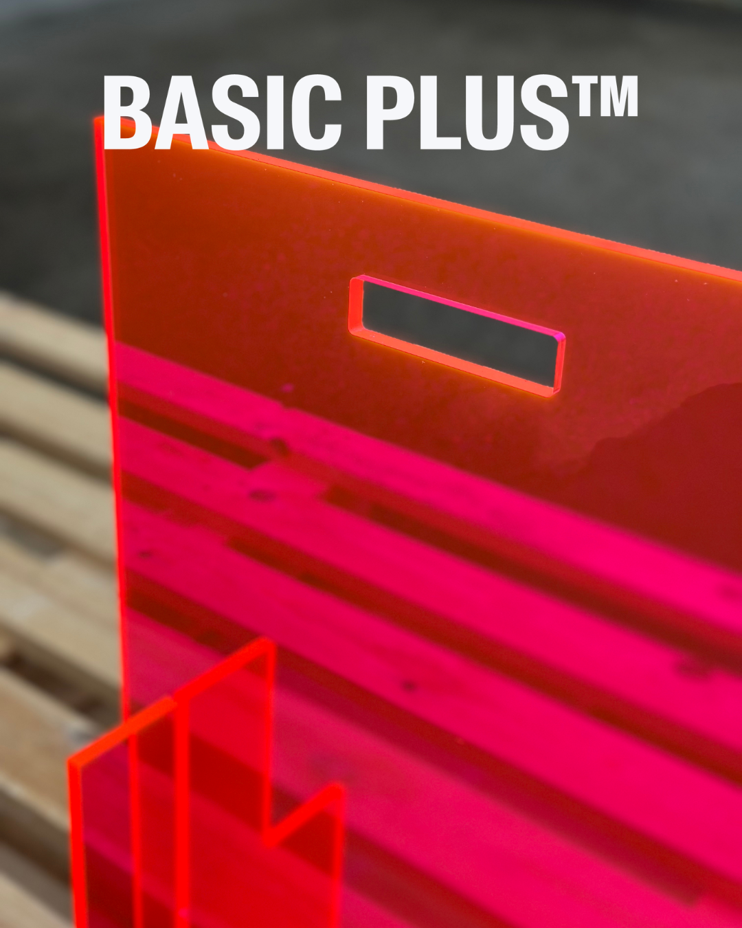 Fluorescent Pink Acrylic Pavement Sign