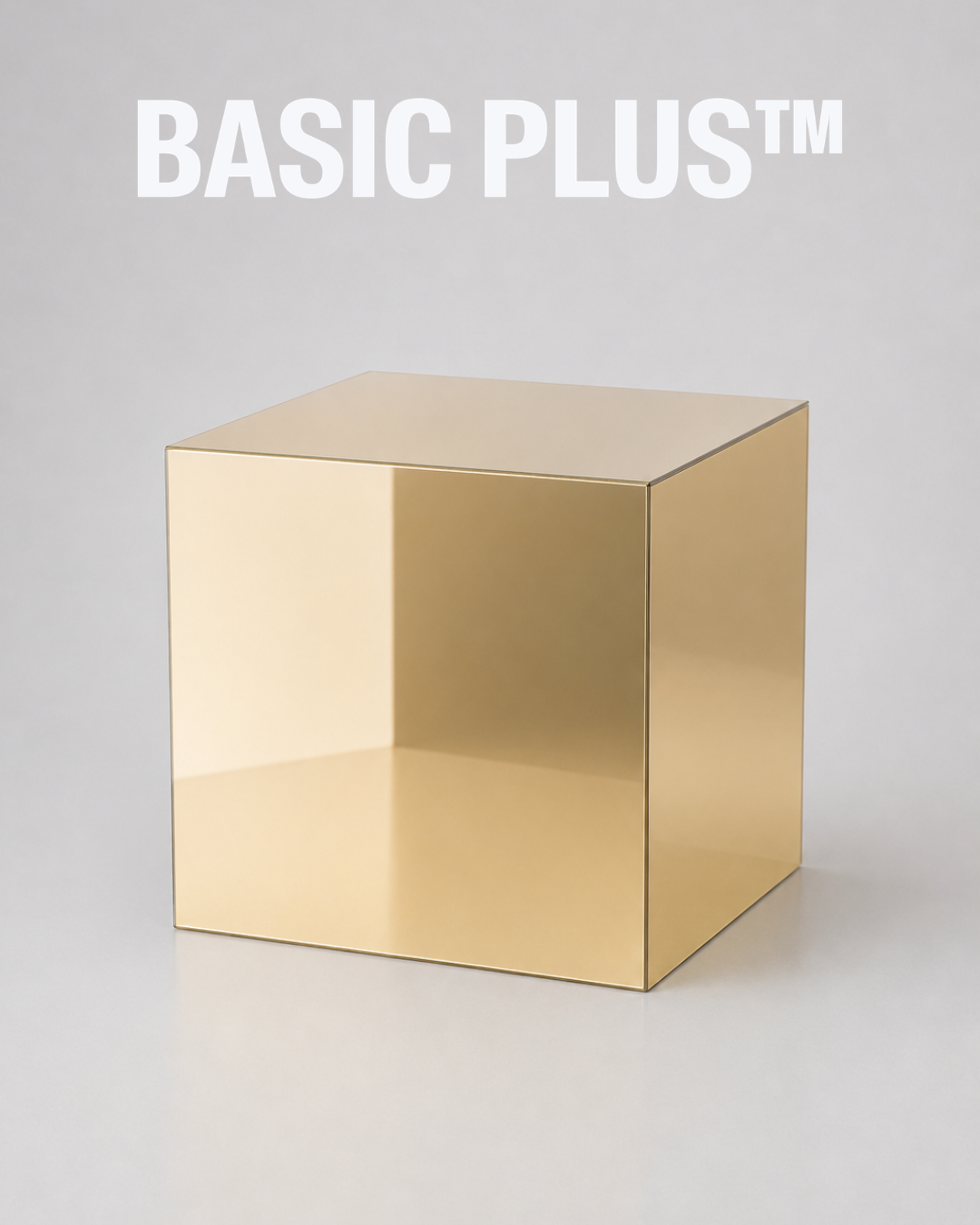Gold Mirror Acrylic Display Cube