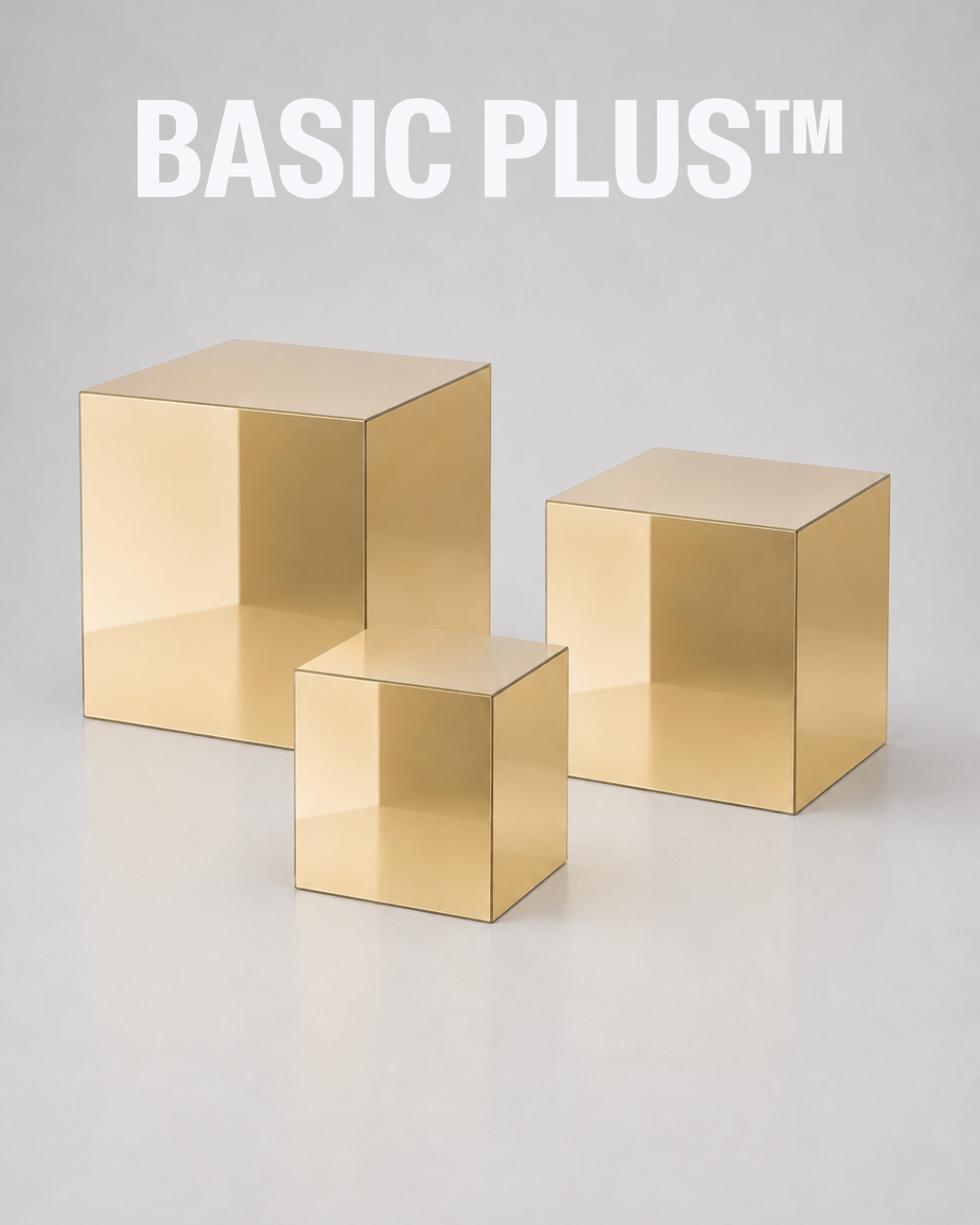 Gold Mirror Acrylic Display Cube