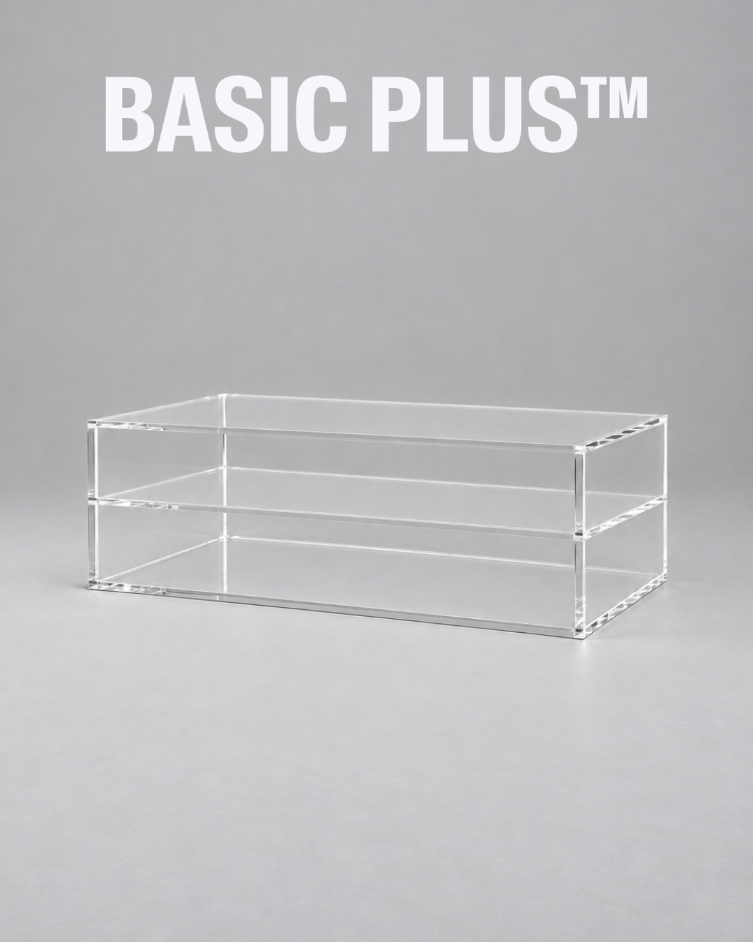 Clear Acrylic Two-Tier Display Cabinet