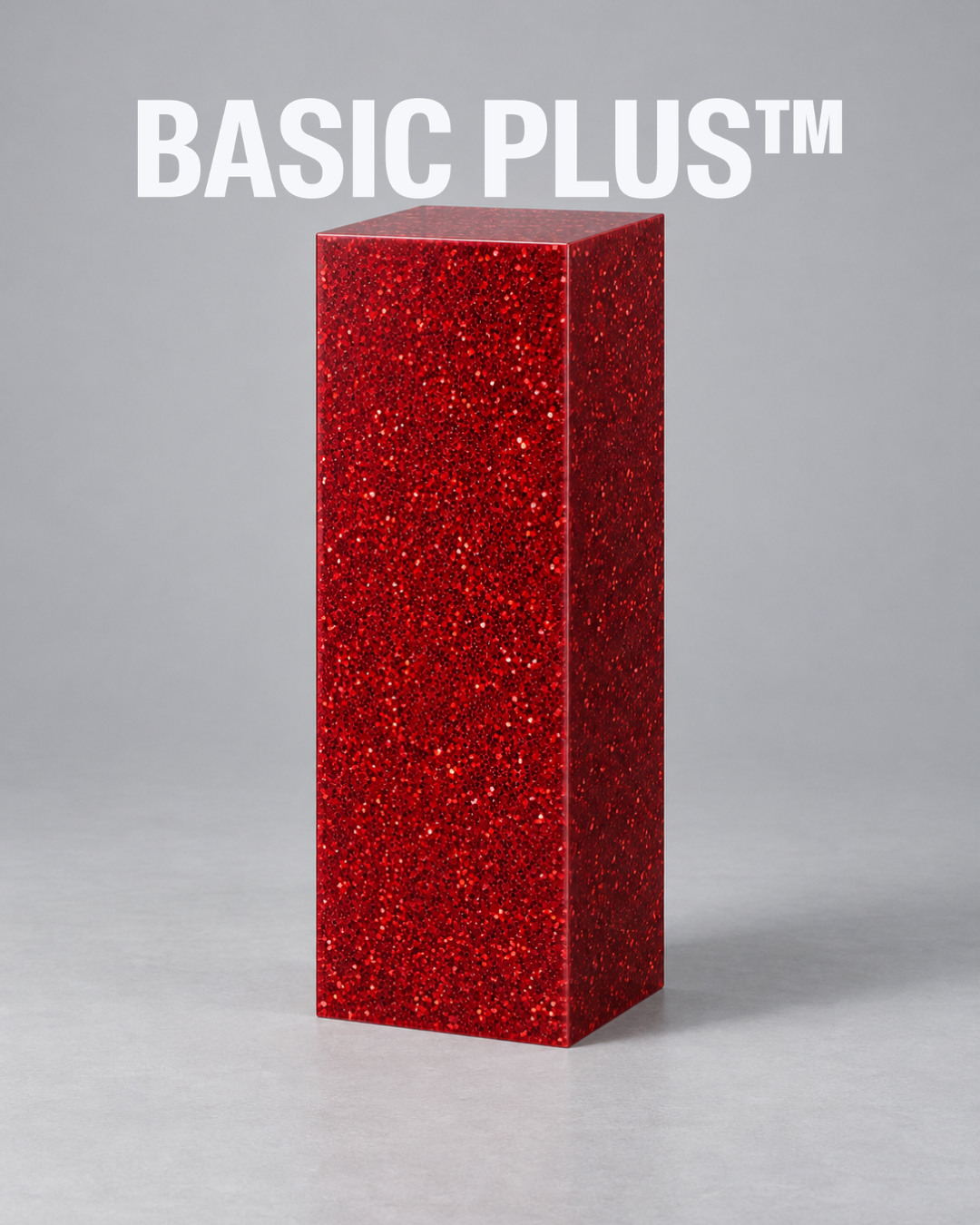 Red Glitter Acrylic Display Plinth
