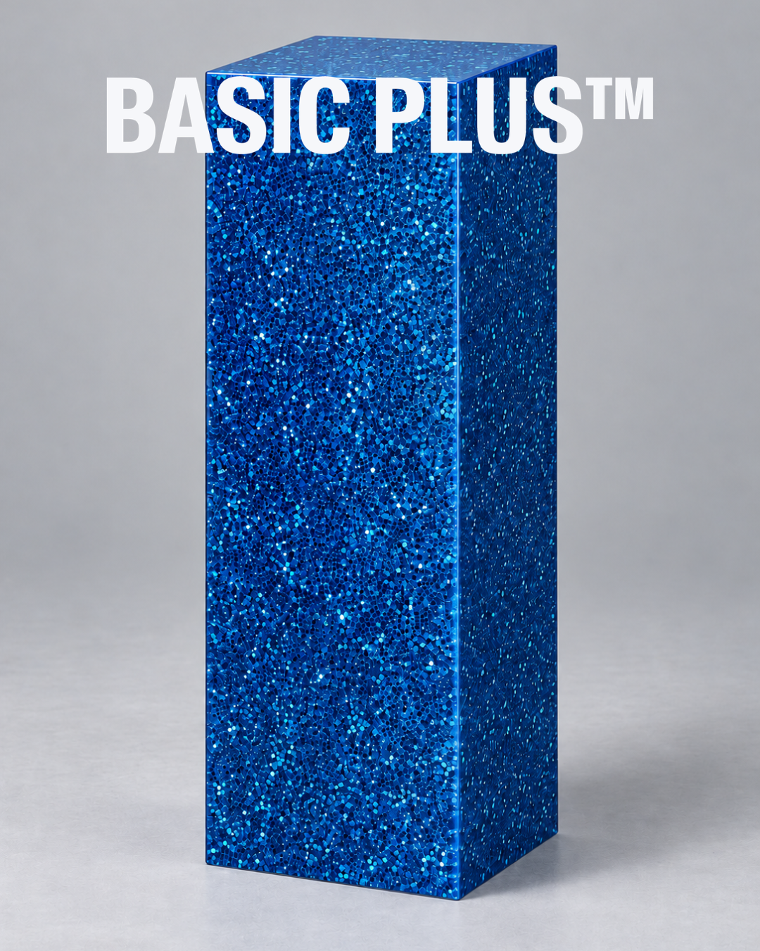 Blue Glitter Acrylic Display Plinth