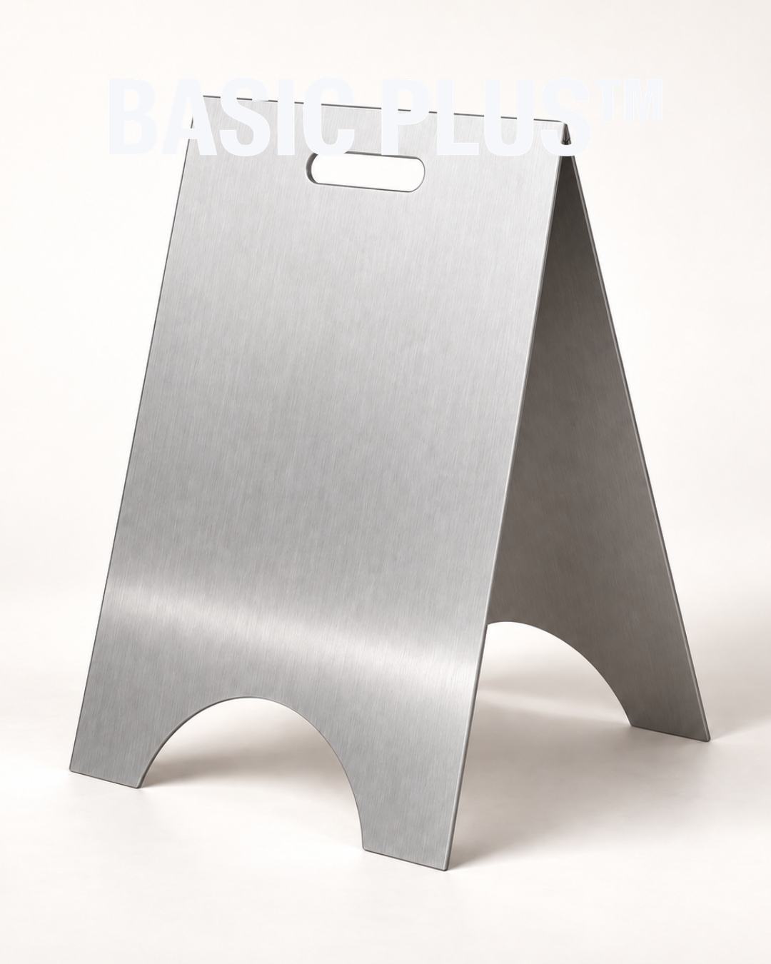 Brushed Stainless Steel Arched Cutout A-Frame Sign