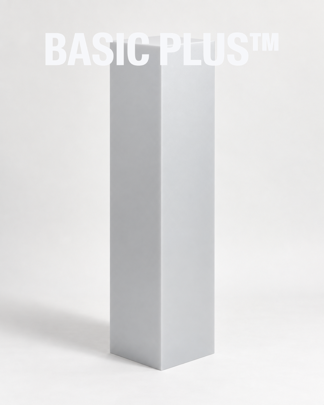 Metallic Silver Acrylic Display Plinth