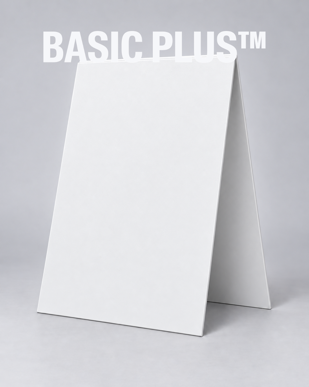 White Powder-Coated Stainless Steel A-Frame Sidewalk Sign