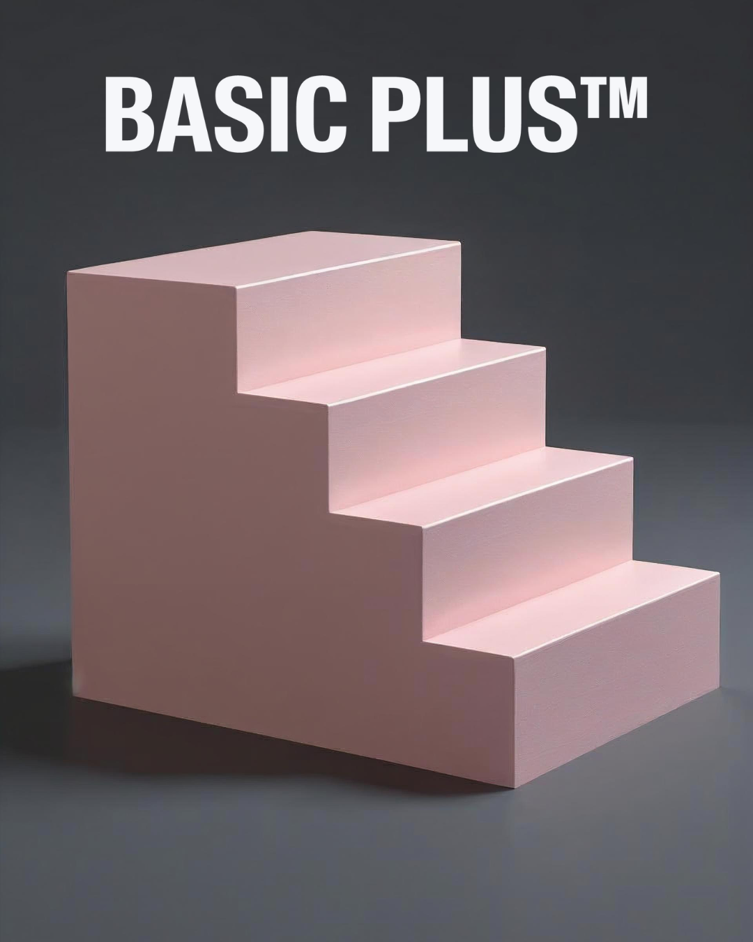 Pink 4-Step Stair Visual Merchandising Block