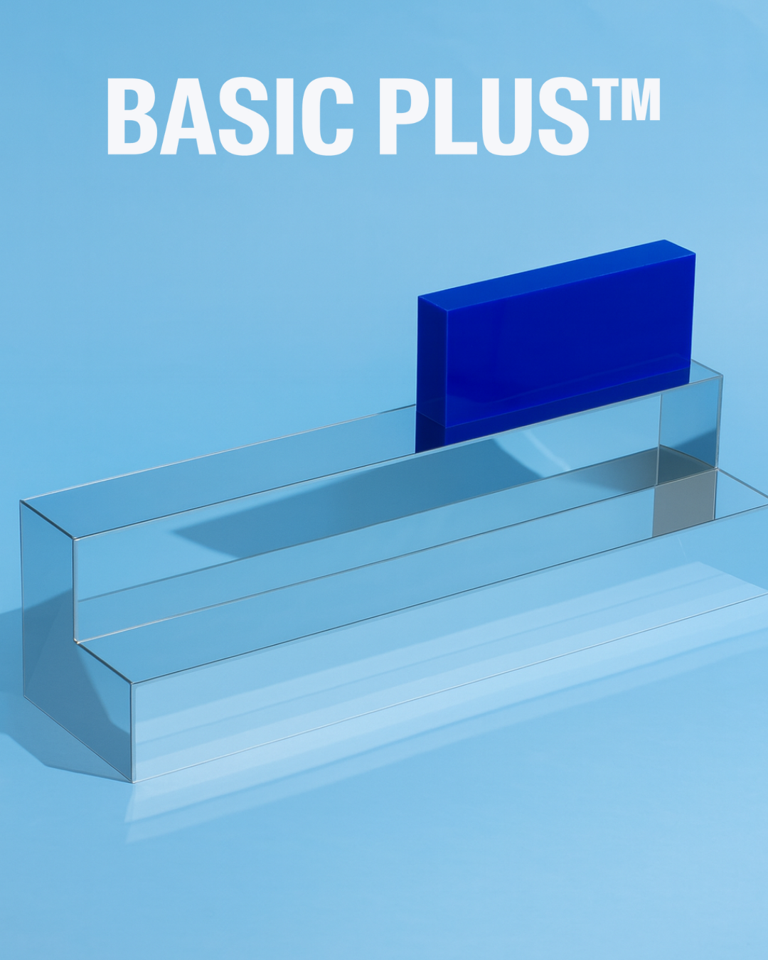 Silver Mirror Acrylic Display Stand Shelf Steps