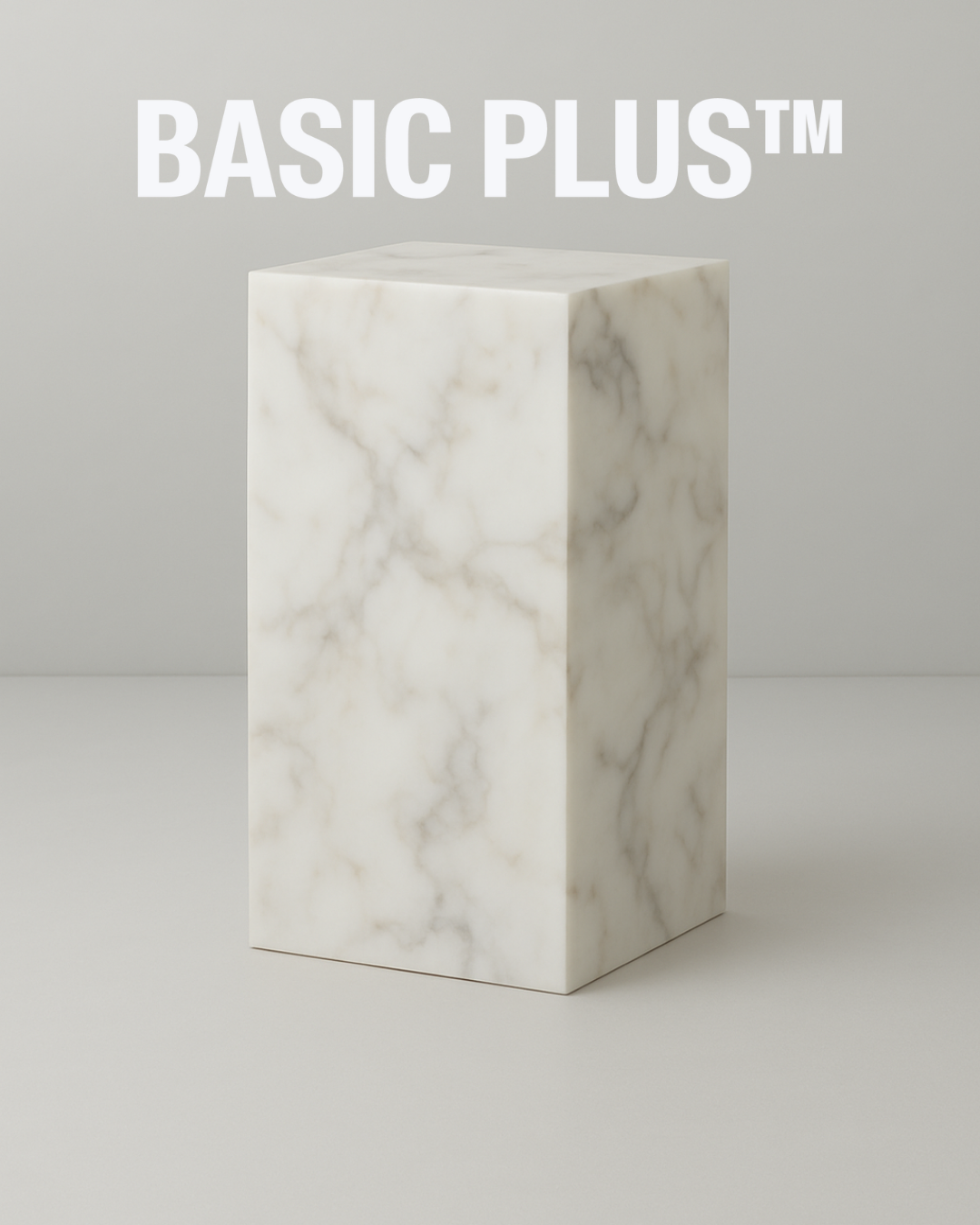 Crema Marble Acrylic Display Plinth