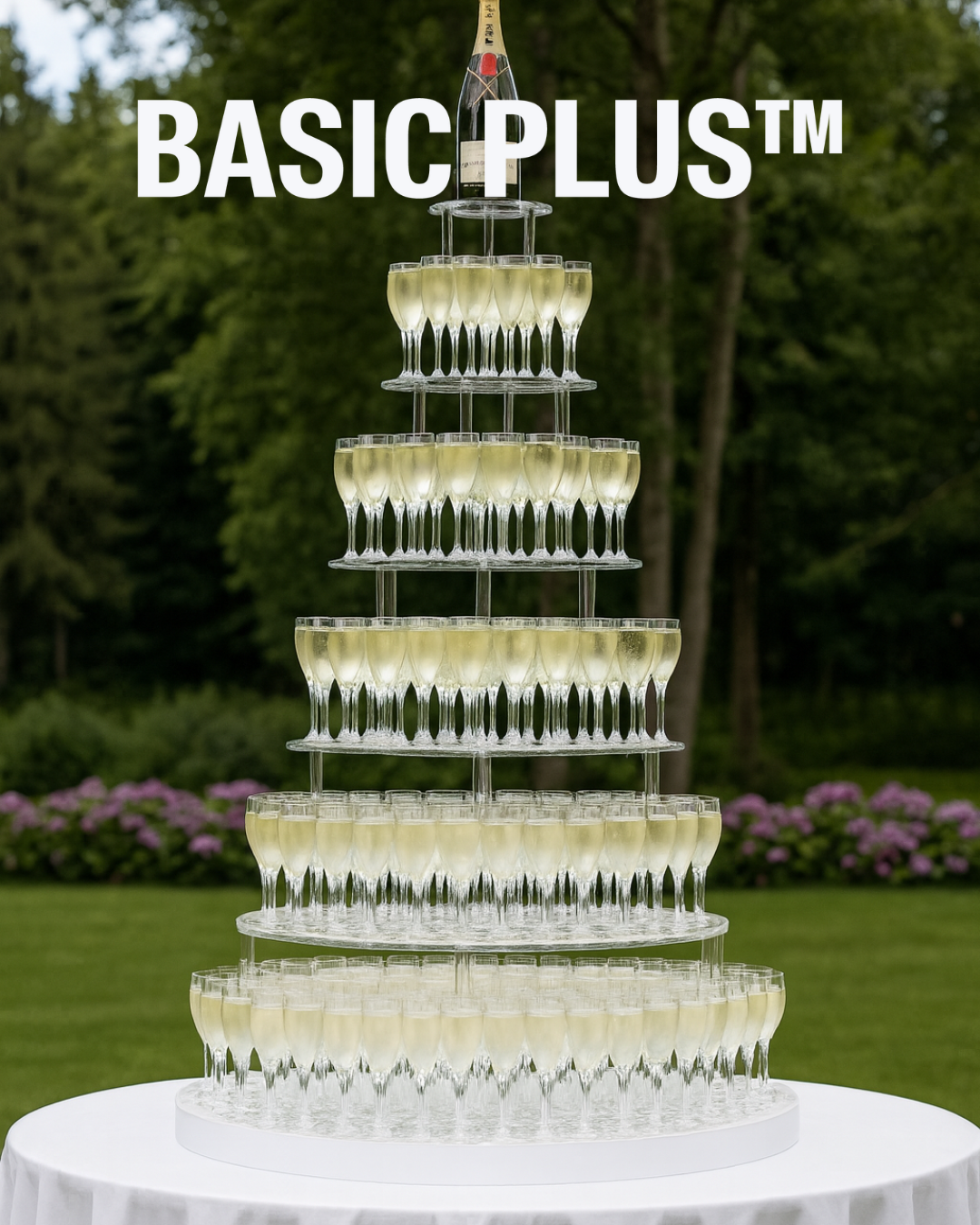 Acrylic Tiered Champagne Tower Basic Plus