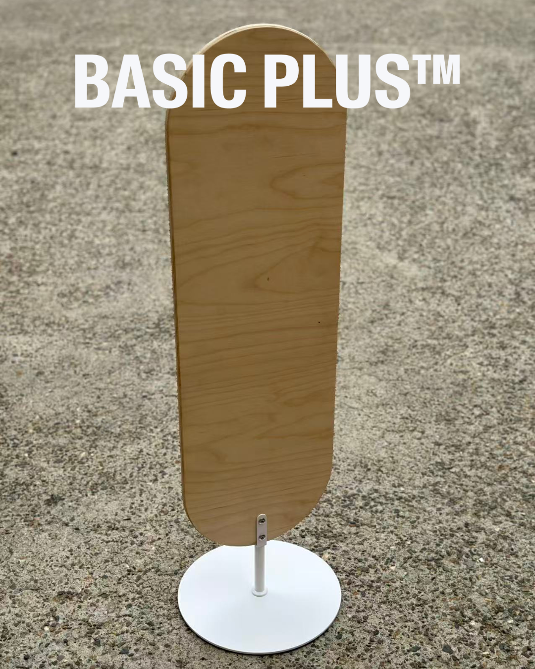 Wooden Display Board With Metal Base