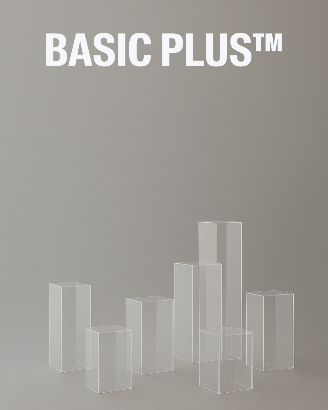 Clear Acrylic Exhibition Plinth Bundle – Premium Display Set