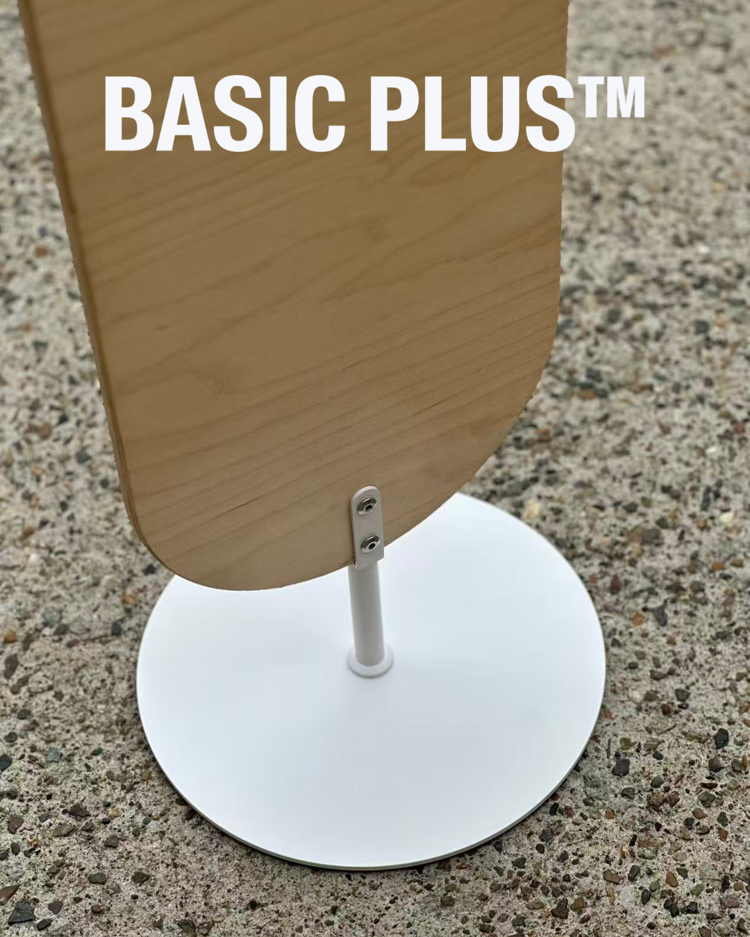 Wooden Display Board With Metal Base