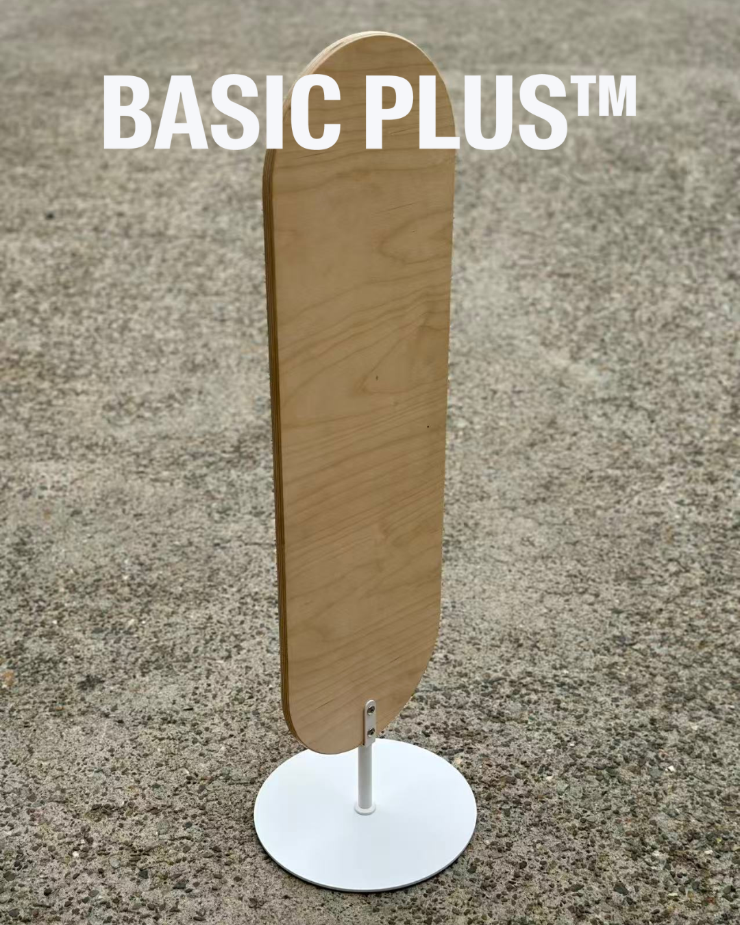 Wooden Display Board With Metal Base