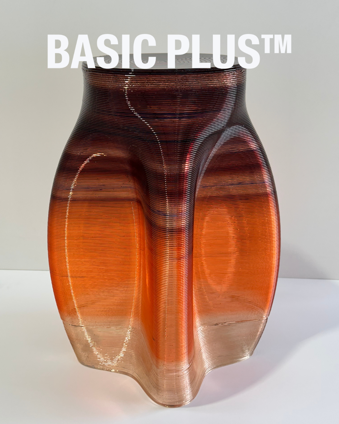 Smoky Caramel Flowform Stool