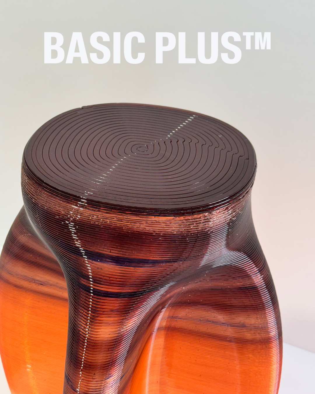 Smoky Caramel Flowform Stool