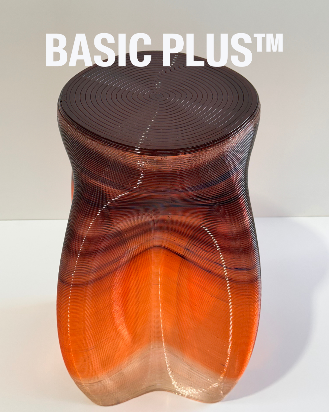 Smoky Caramel Flowform Stool