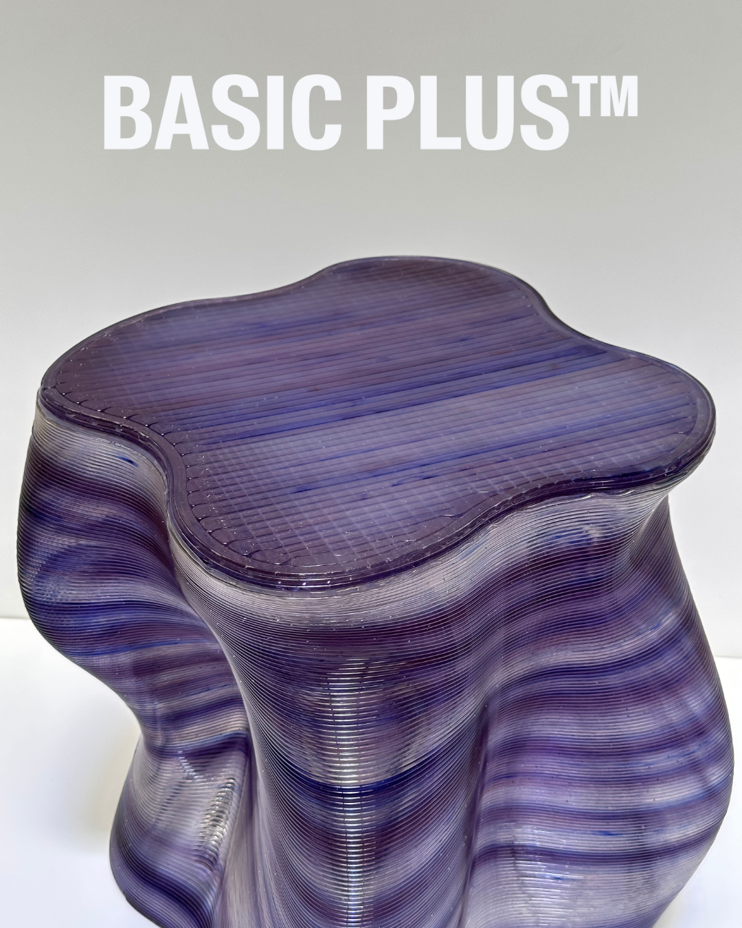 Purple-Blue Tiger Stripes Stool